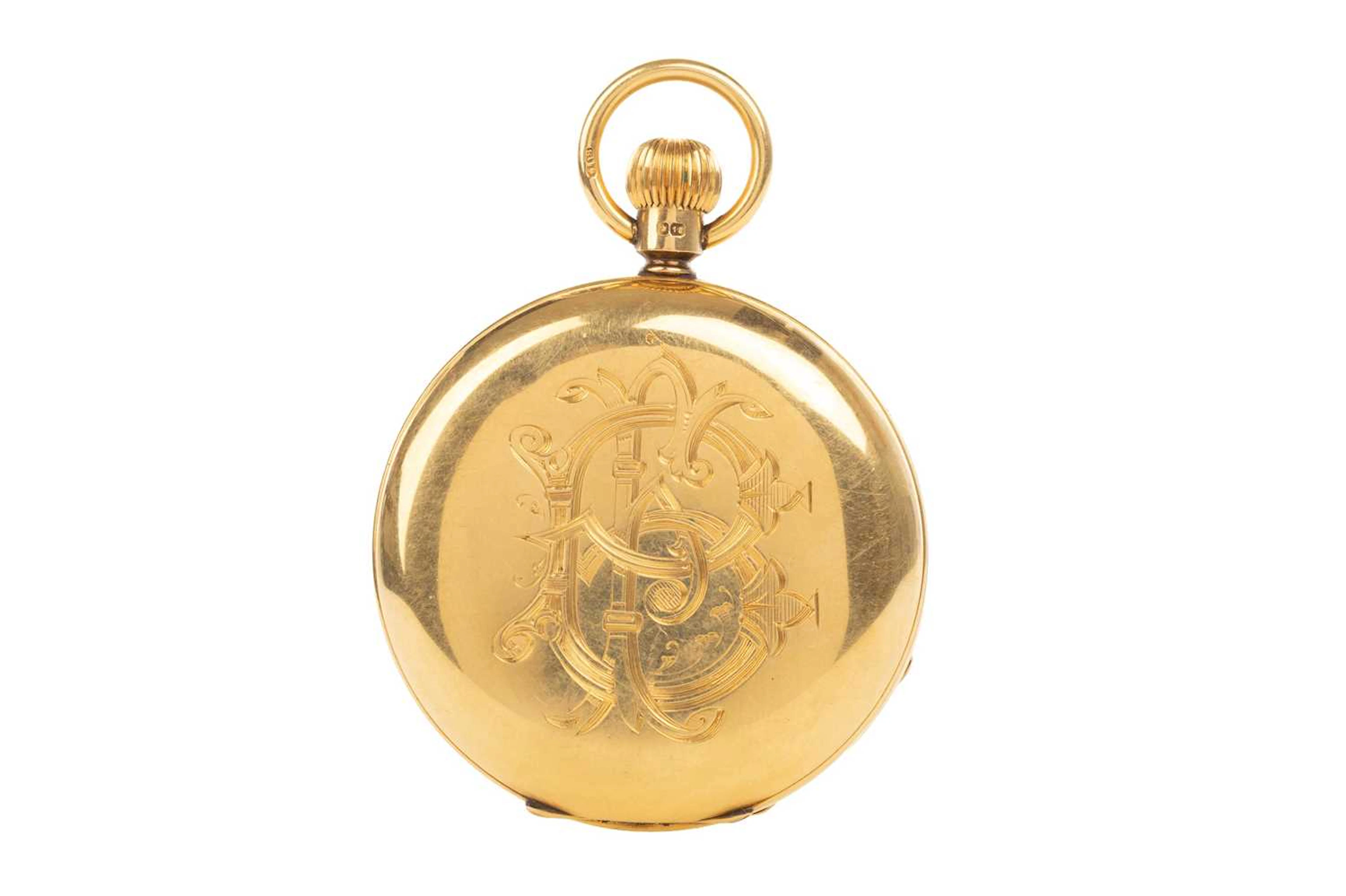 GOLD FULL HUNTER POCKET WATCH LATE 19TH/EARLY 20TH CENTURY