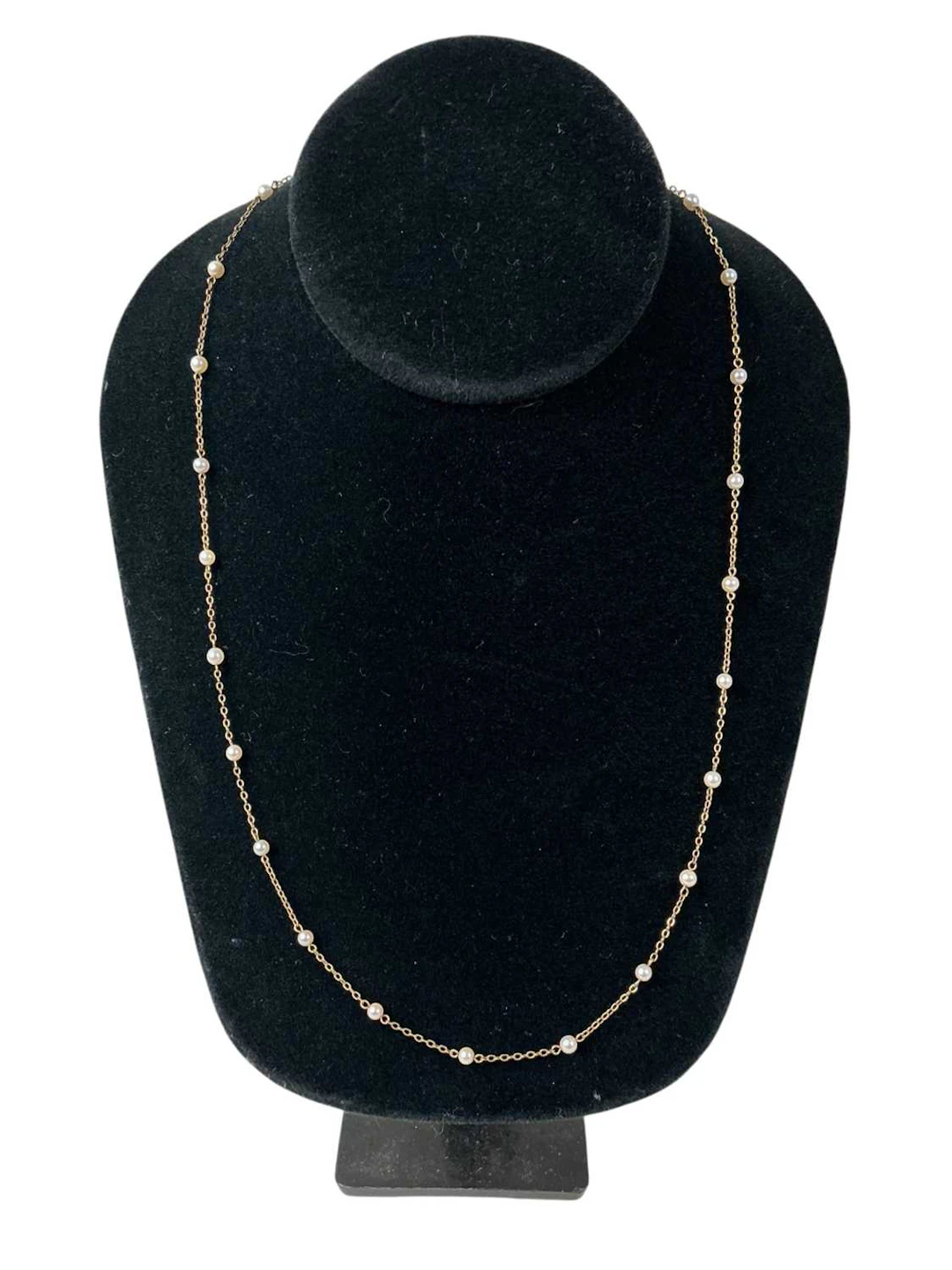PEARL STATION NECKLACE MID 20TH CENTURY