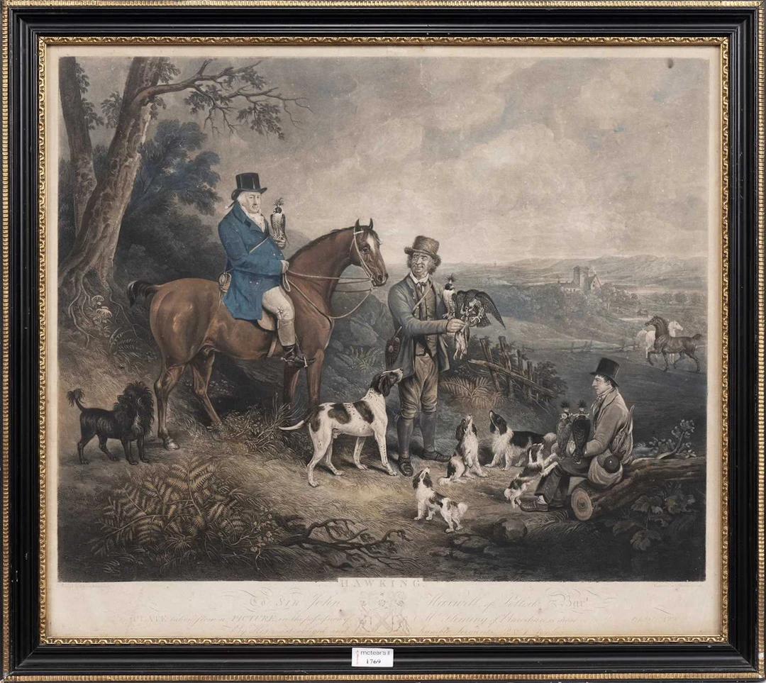 AFTER JAMES HOWE (SCOTTISH 1780 - 1836) HAWKING, TO SIR JOHN MAXWELL