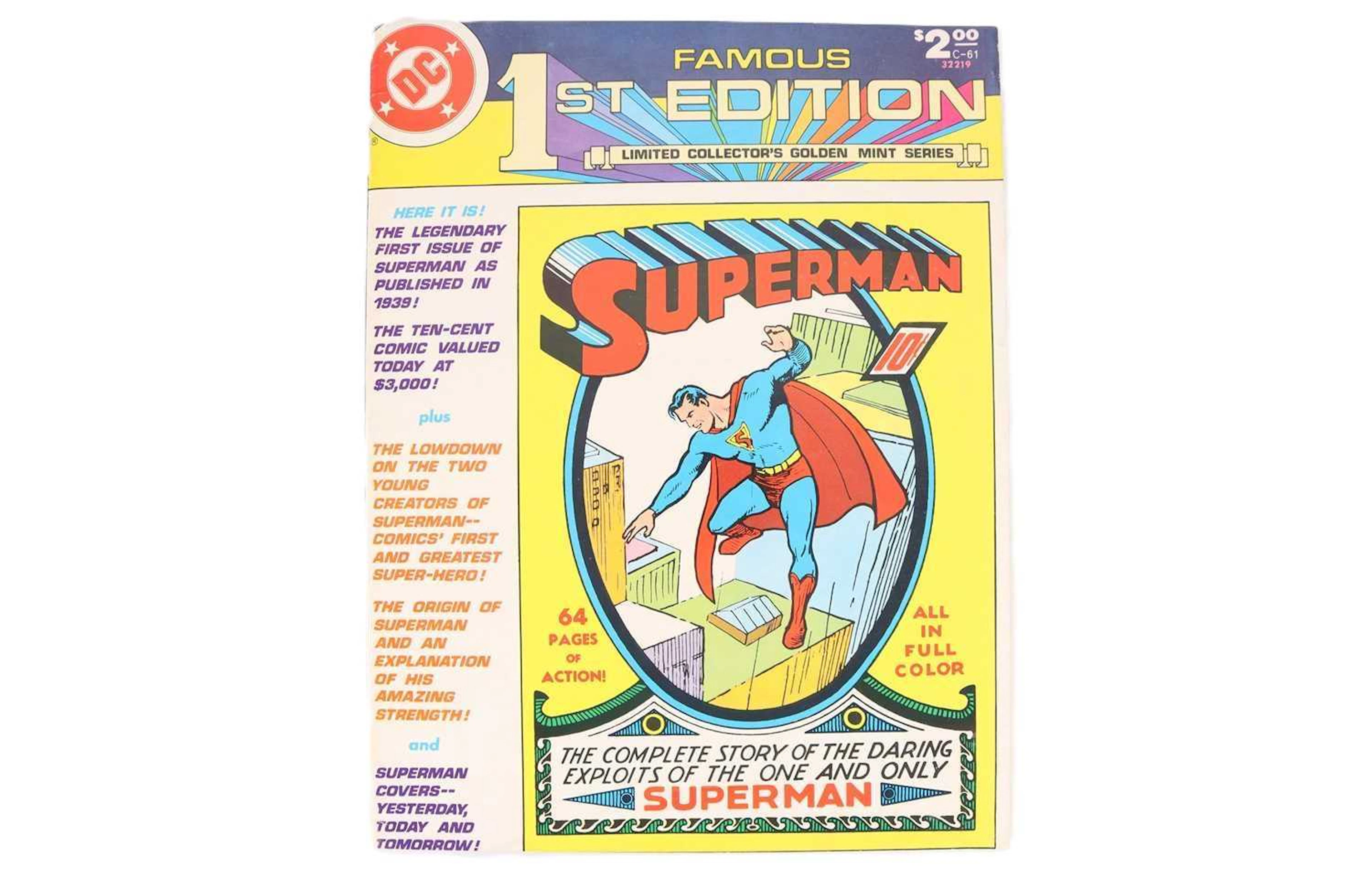 D.C. COMICS FAMOUS FIRST EDITIONS 1974-1979
