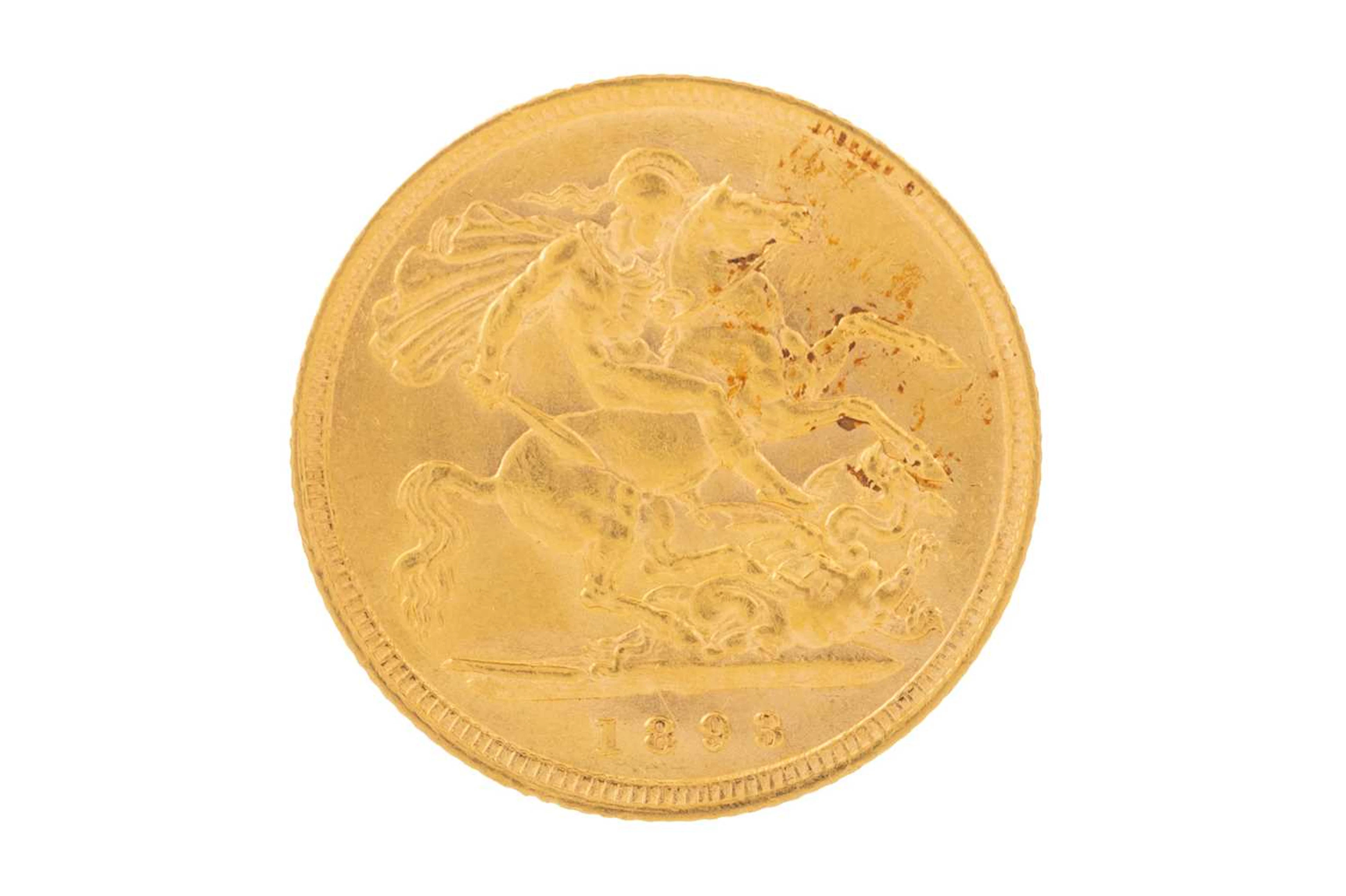 VICTORIA GOLD HALF SOVEREIGN 1893