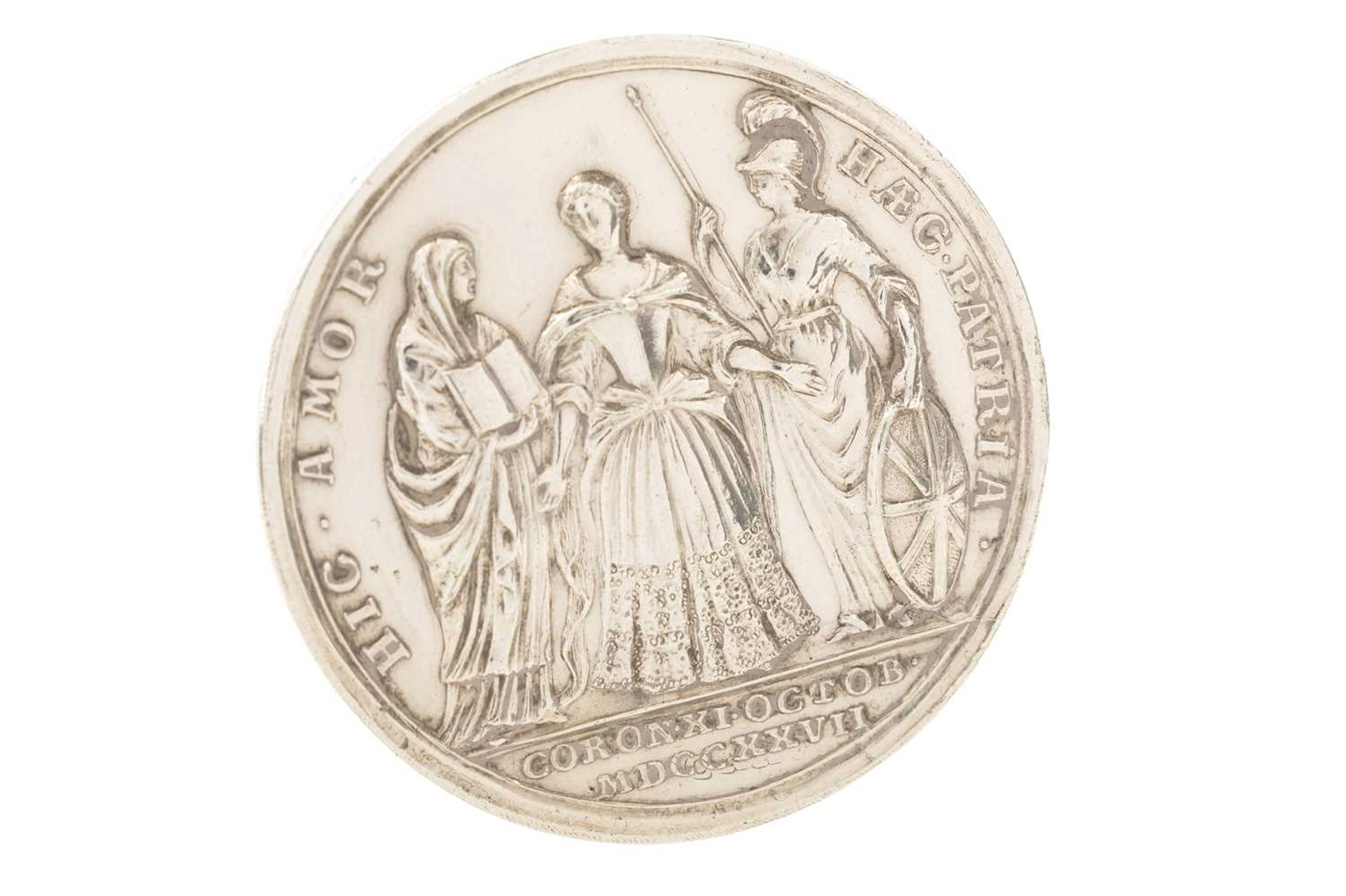 CAROLINE SILVER CORONATION MEDAL 1727