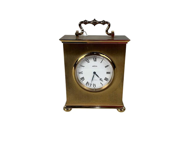 ANGELUS GILT BRASS MANTEL CLOCK MID 20TH CENTURY
