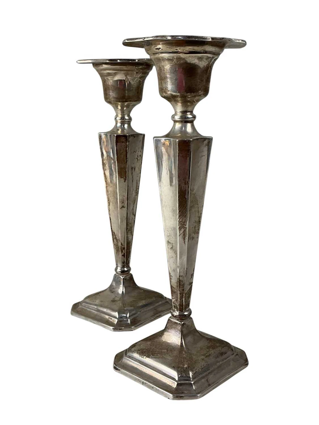 PAIR OF SILVER CANDLESTICKS EARLY 20TH CENTURY