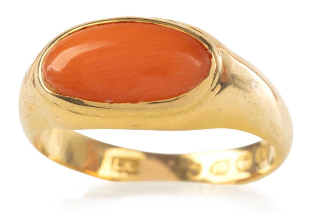 CORAL DRESS RING BIRMINGHAM 1888