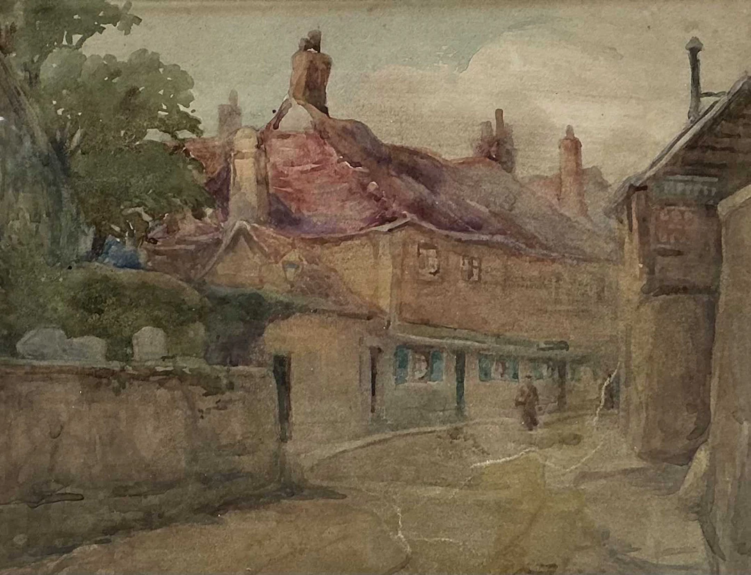 BRITISH SCHOOL, 20TH CENTURY TWO VILLAGE SCENES