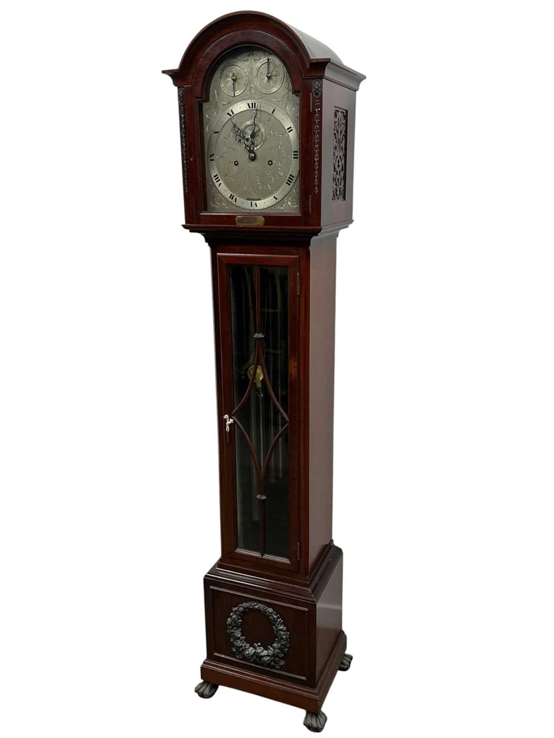 EDWARDIAN MAHOGANY LONGCASE CLOCK EARLY 20TH CENTURY