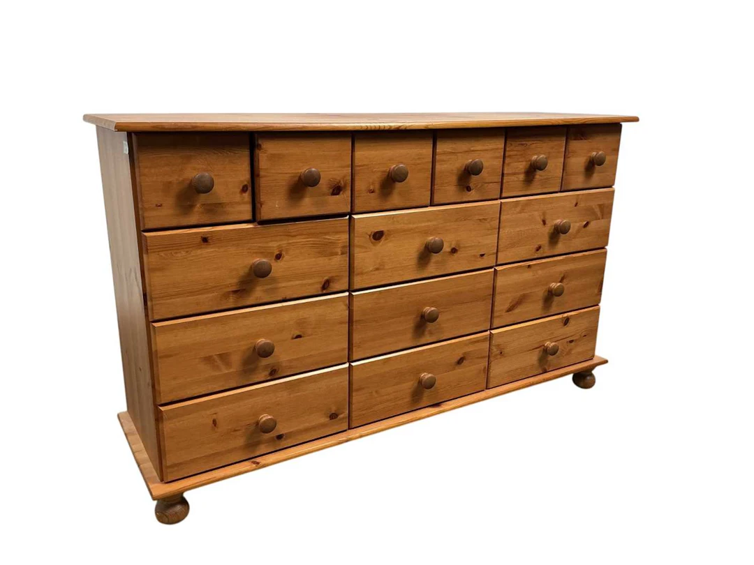 MODERN PINE EFFECT CHEST OF DRAWERS EARLY 21ST CENTURY