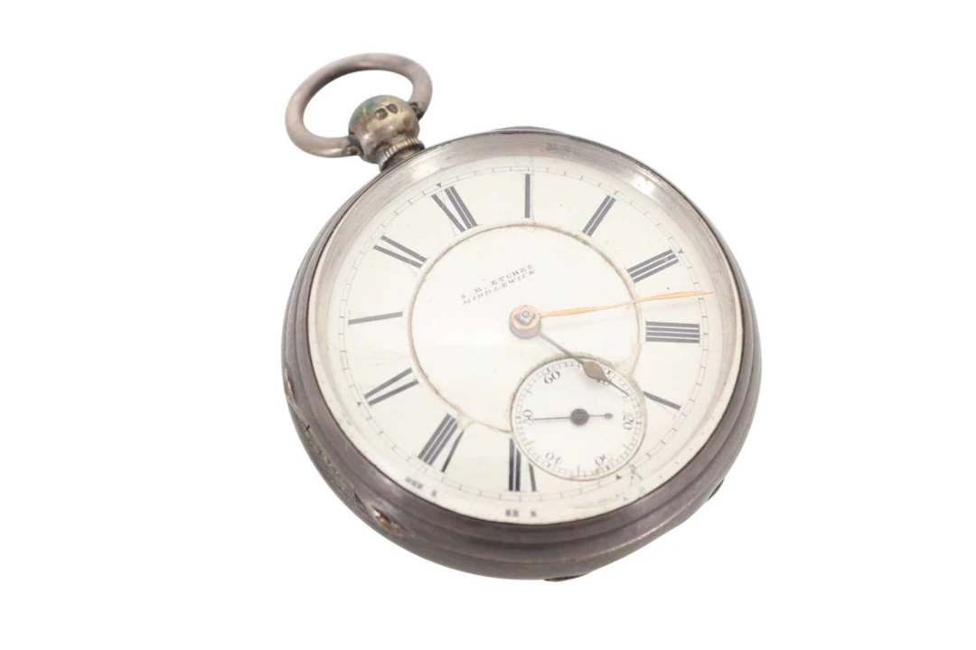 SILVER OPEN FACE POCKET WATCH LATE 19TH/EARLY 20TH CENTURY