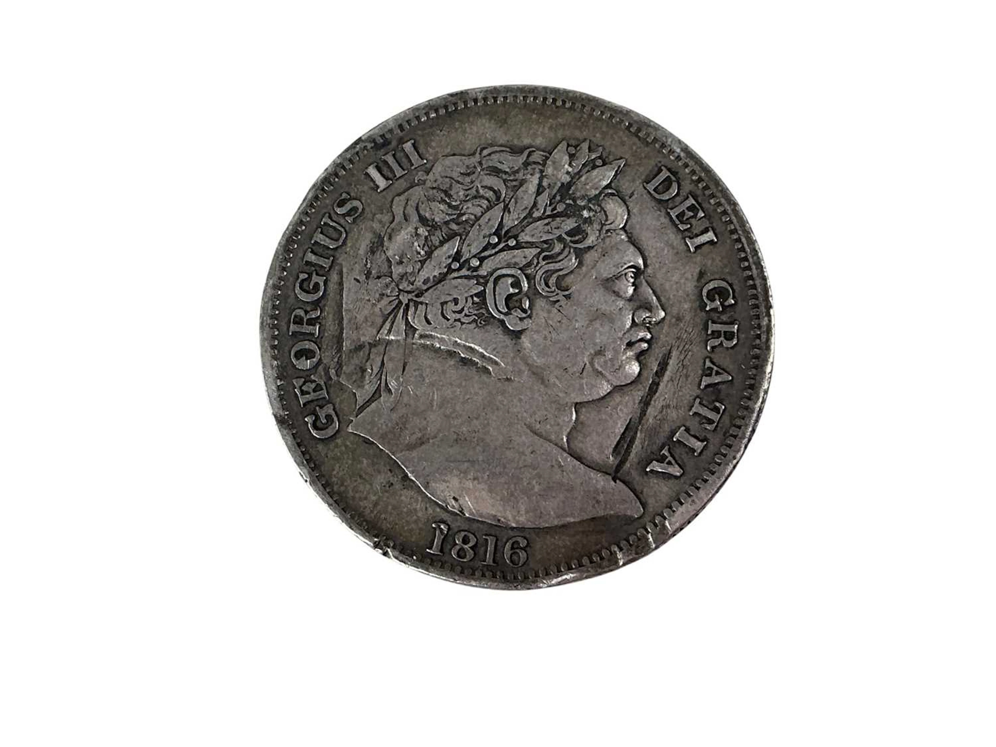 GEORGE III SILVER HALF CROWN 1816