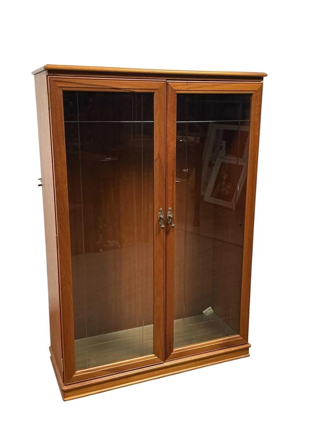 MAHOGANY DISPLAY CABINET LATE 20TH CENTURY