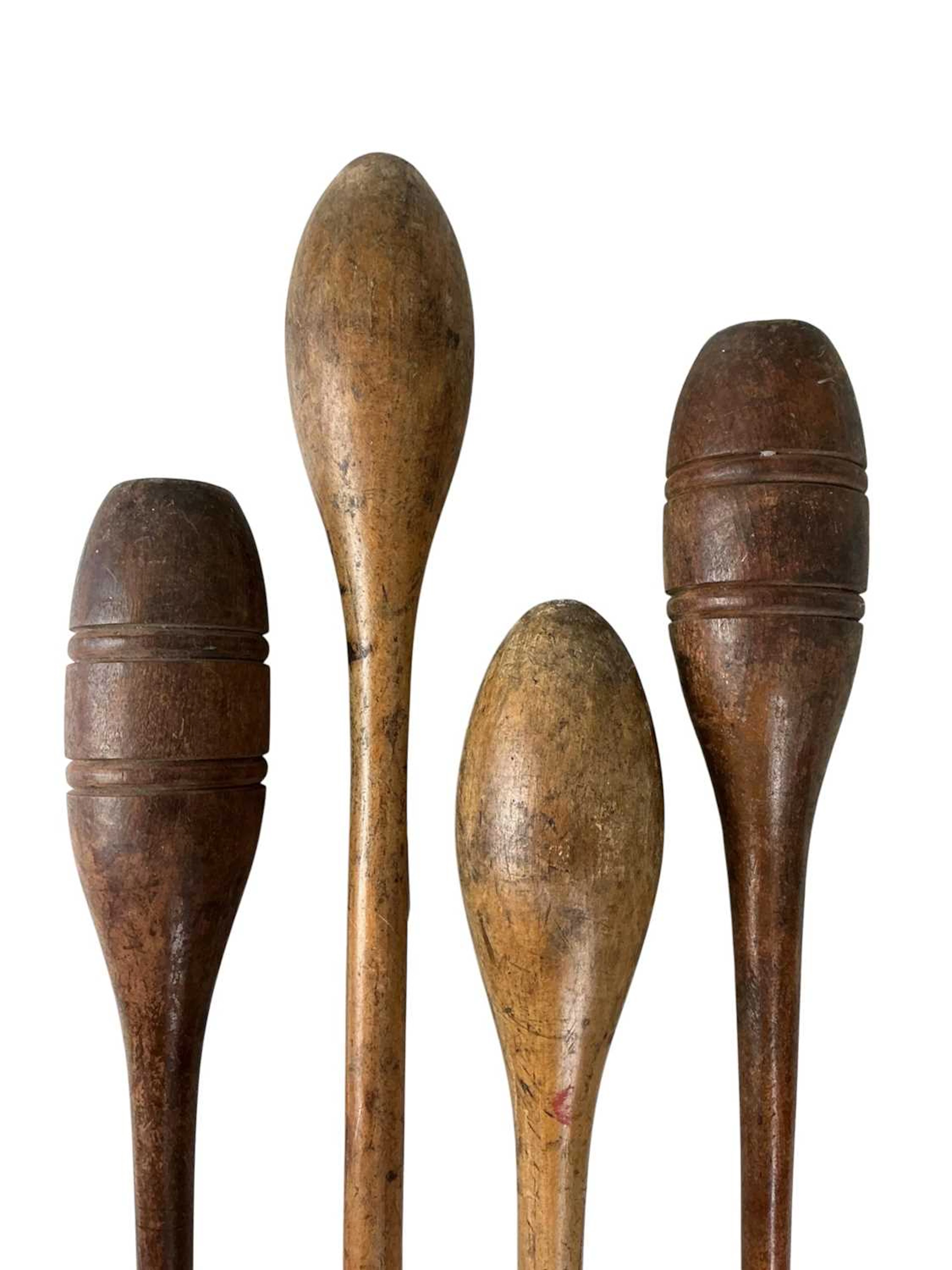 TWO PAIRS OF JUGGLING PINS EARLY 20TH CENTURY