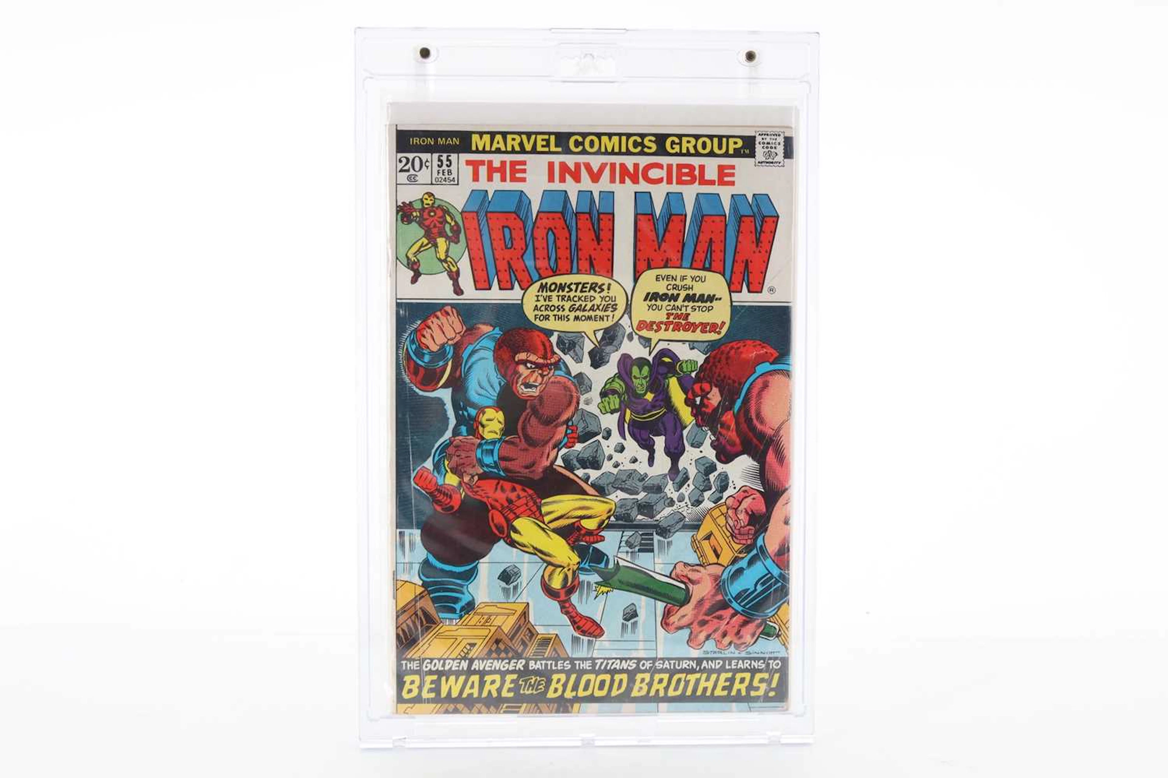 IRON MAN #55 FIRST APPEARANCE OF THANOS & DRAX CIRCA 1973