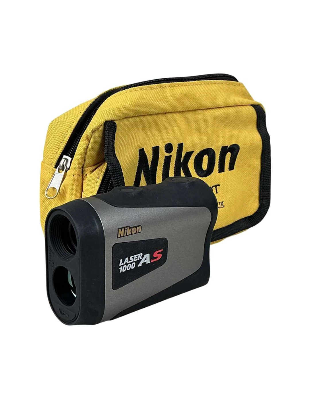 NIKON COOLSHOT GOLF RANGE LASER RANGEFINDER AND A GROUP OF VINTAGE GOLF BALLS