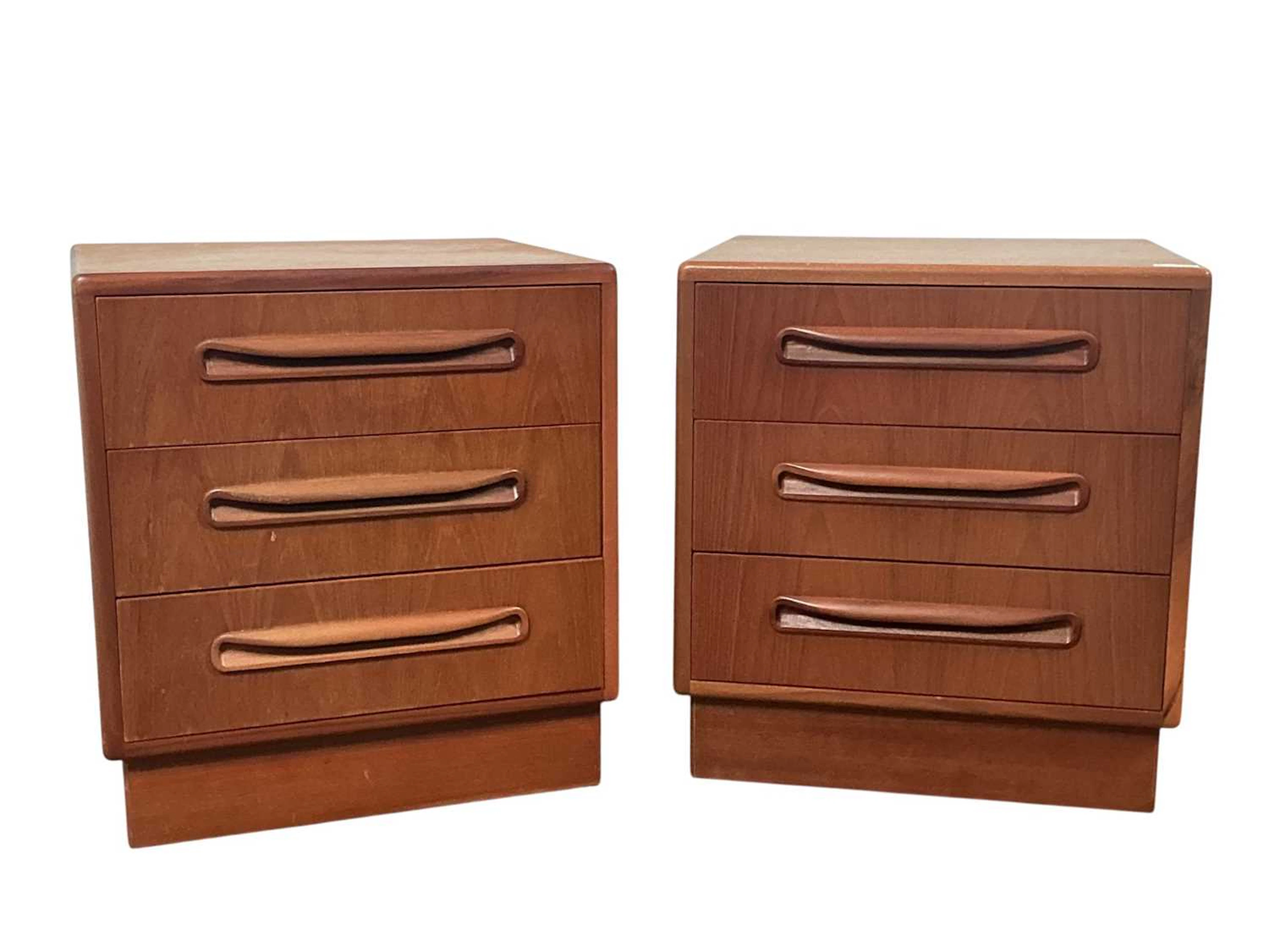 PAIR OF MID CENTURY G PLAN 'FRESCO' TEAK BEDSIDE CHESTS CIRCA 1970s