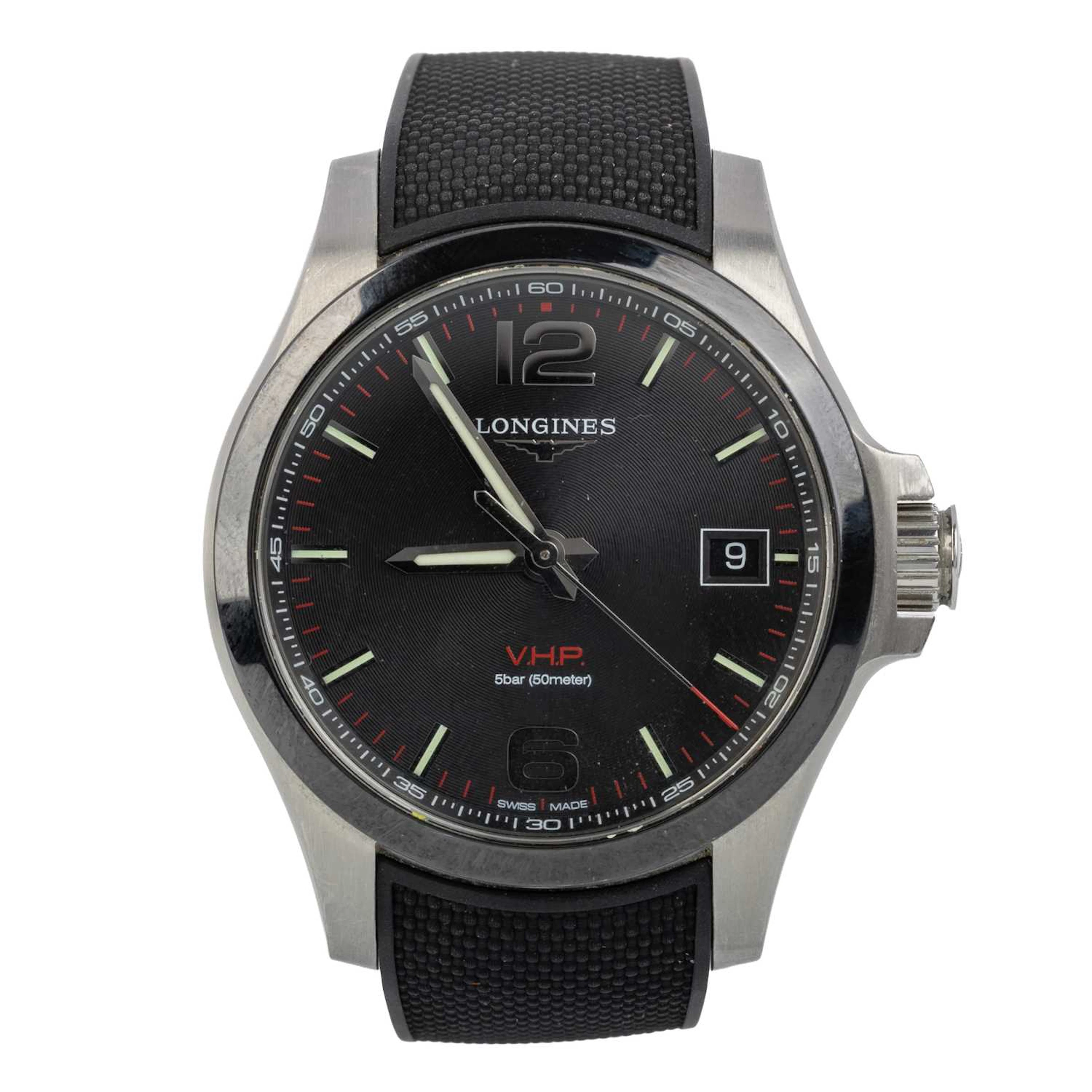LONGINES CONQUEST VHP STAINLESS STEEL QUARTZ WRIST WATCH