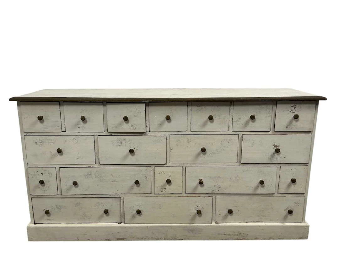 RUSTIC STYLE APOTHECARY STYLE CHEST MID/LATE 20TH CENTURY