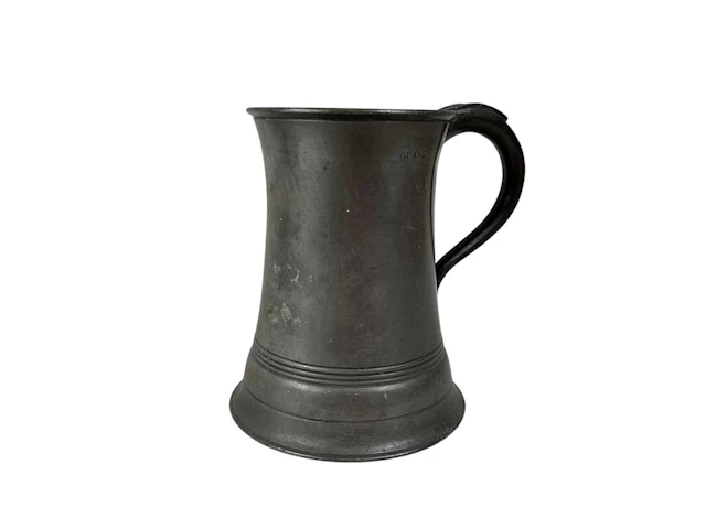 PEWTER QUART TANKARD LATE 19TH CENTURY