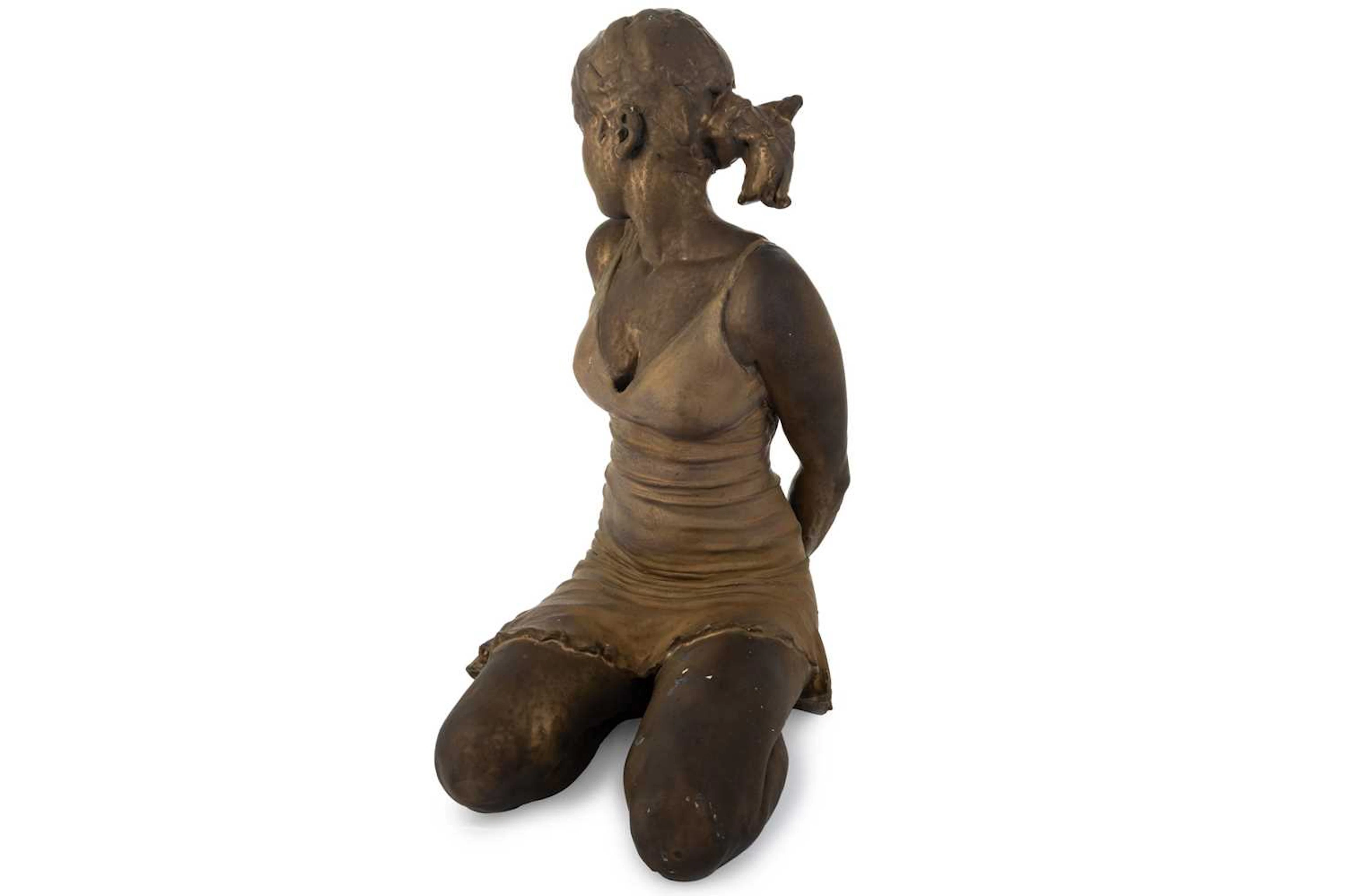 WALTER AWLSON (SCOTTISH b. 1949), TERRACOTTA FIGURE LATE 20TH CENTURY