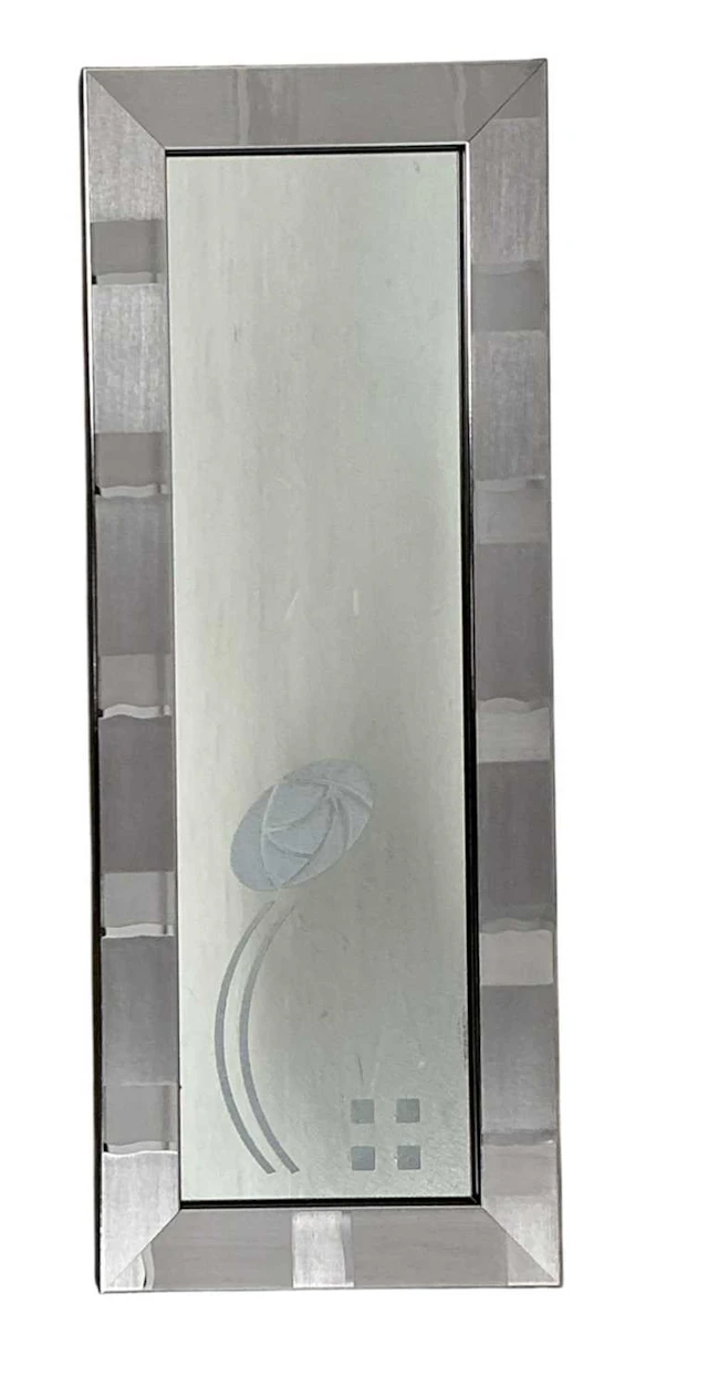 TWO WALL MIRRORS, EARLY 21ST CENTURY AND CRYSTAL NAPKIN HOLDERS