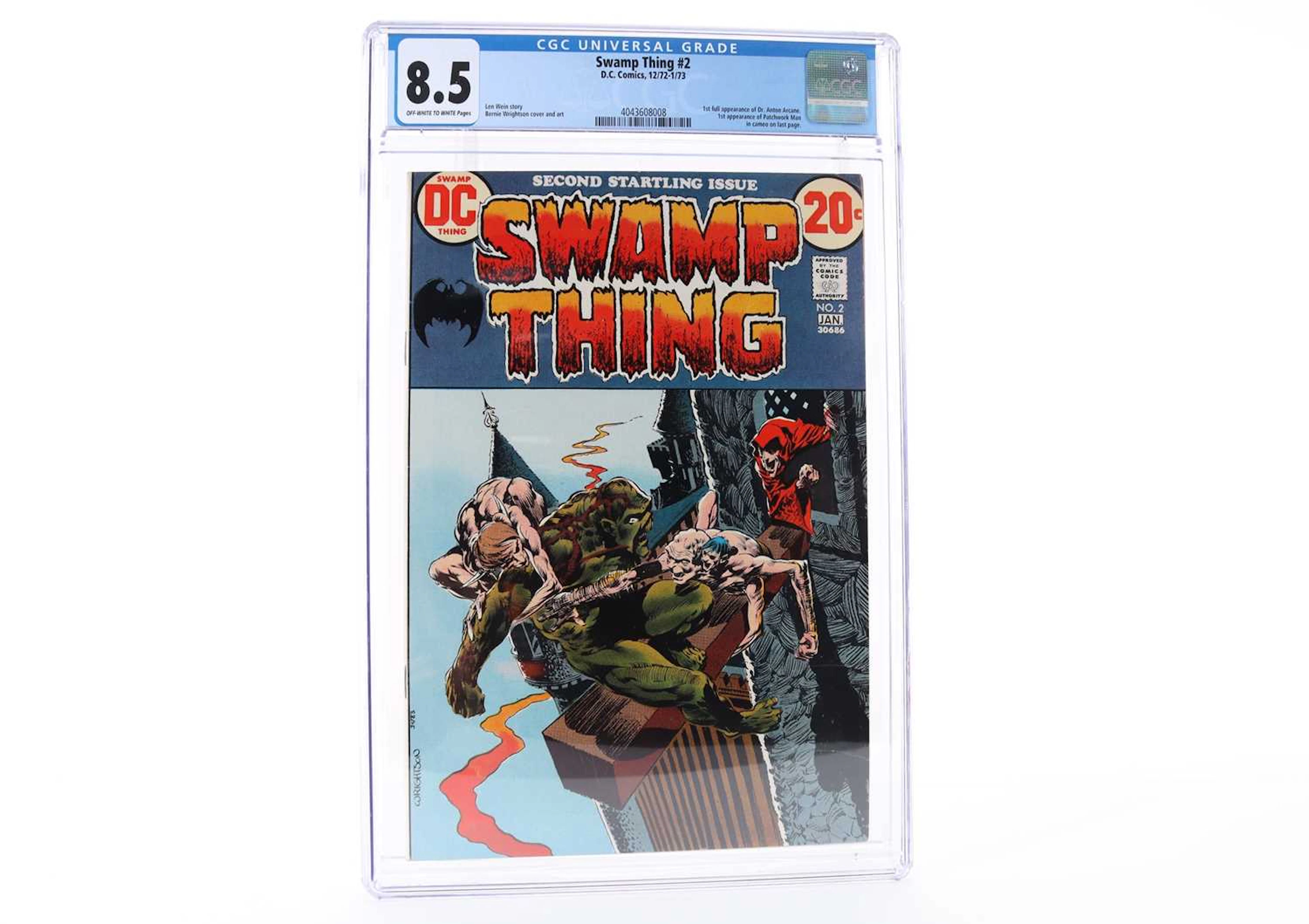 SWAMP THING #2 CGC 8.5- FIRST APPEARANCE OF ANTON ARCANE CIRCA 1973