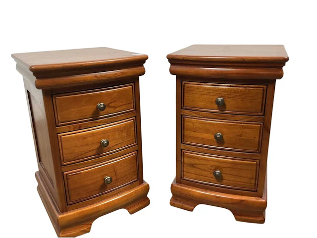 PAIR OF MODERN MAHOGANY BEDSIDE CHESTS. LATE 20TH CENTURY