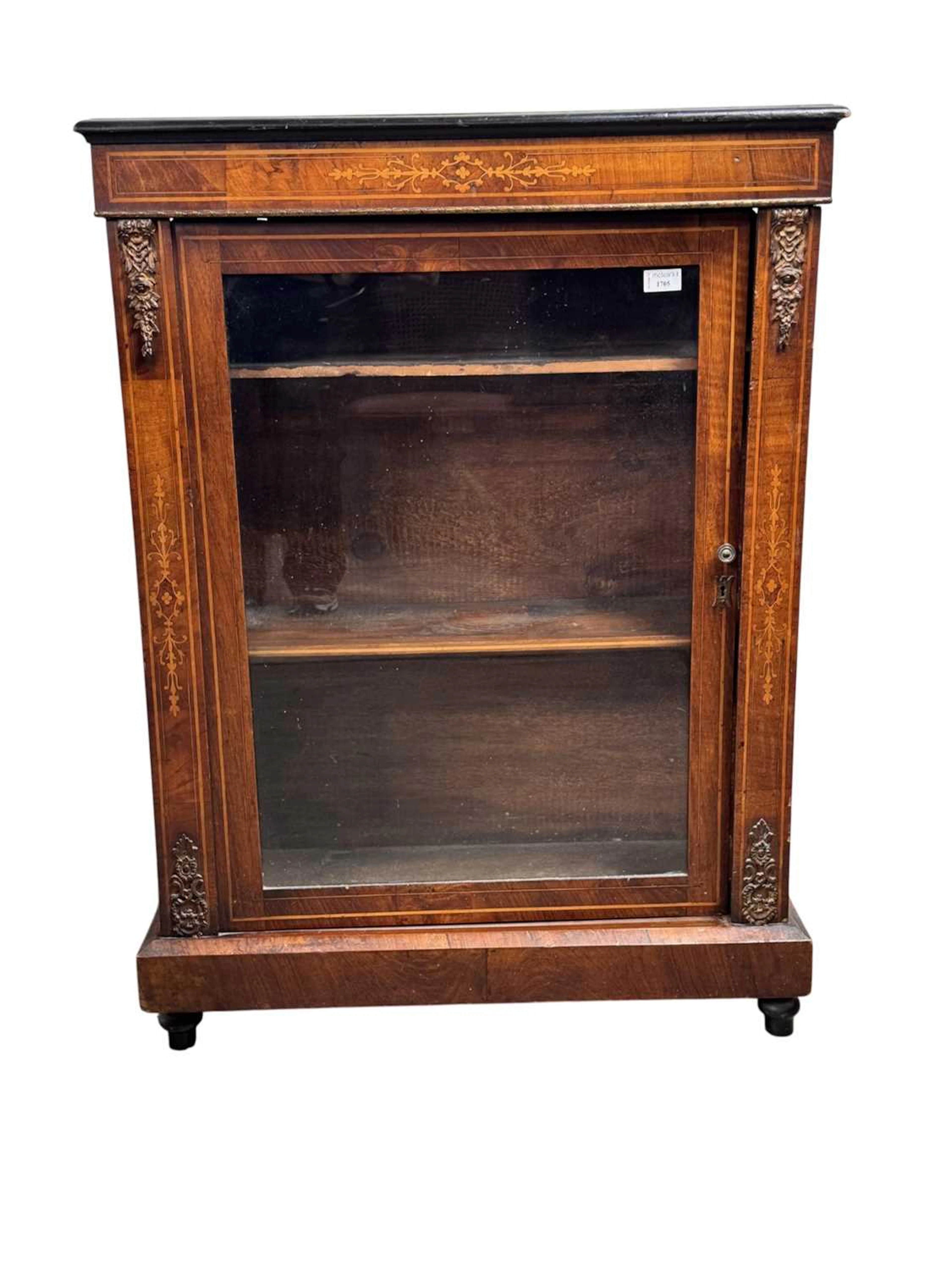 VICTORIAN WALNUT INLAID PIER CABINET LATE 19TH CENTURY