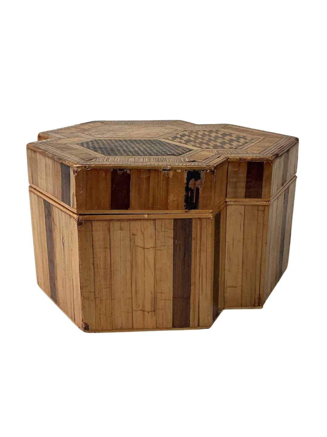 JAPANESE WOOD BOX, MID/LATE 20TH CENTURY AND A MODERNIST BOX