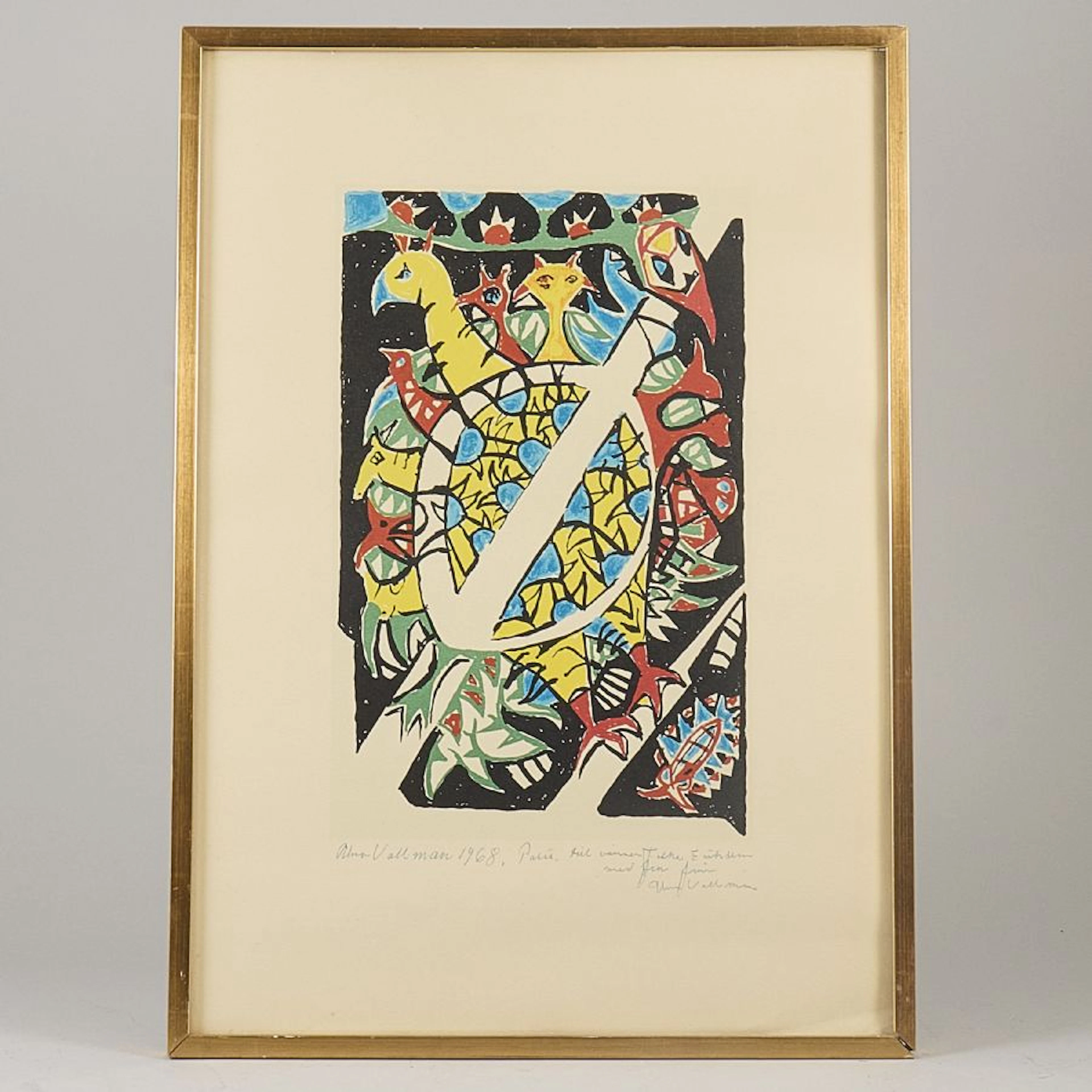 Färglitografi, Uno Vallman (1913-2004)