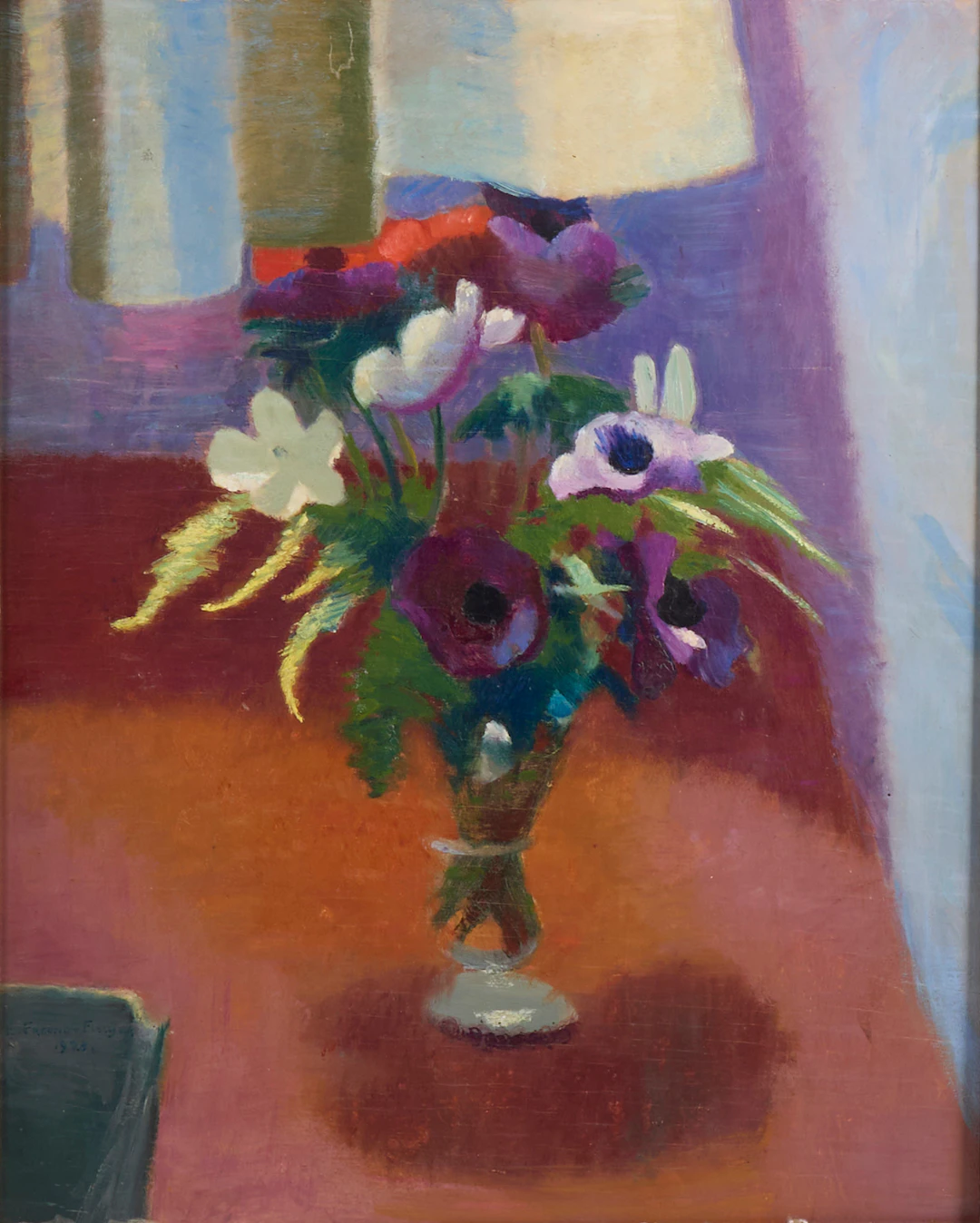 ELISABETH FREUND-FISCHER (1882-1947). Oljemålning, Signerad 1928, Stilleben.