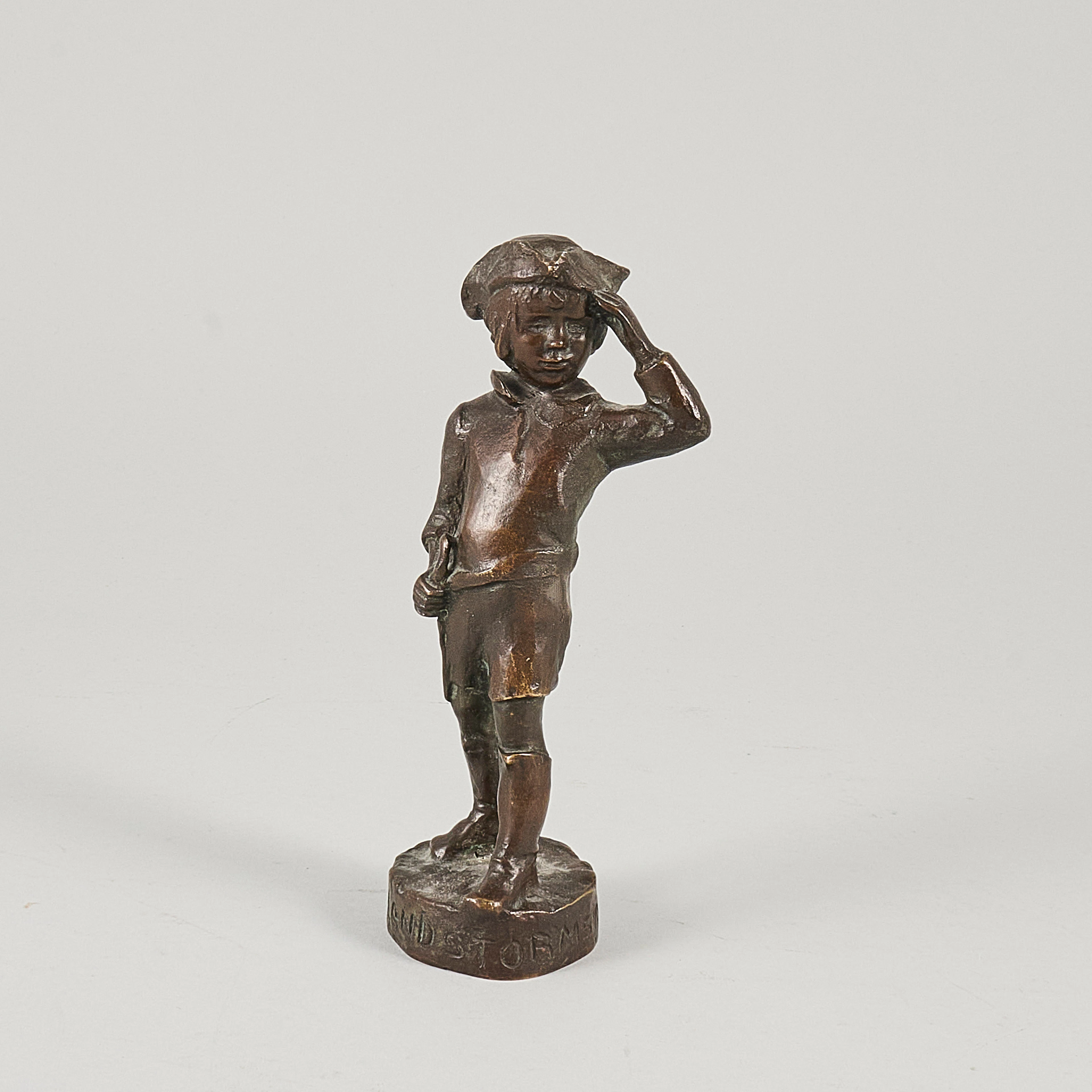 Skulptur, liten landstormsman, brons, Eneret.