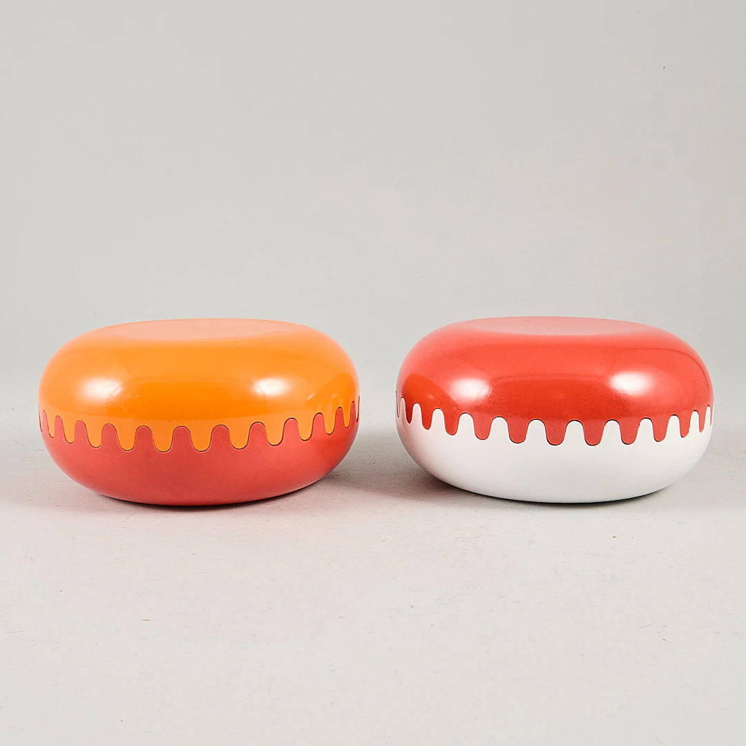 ALAN FLETCHER. Skålar, 2 st, "Clam Ashtrays", plast.