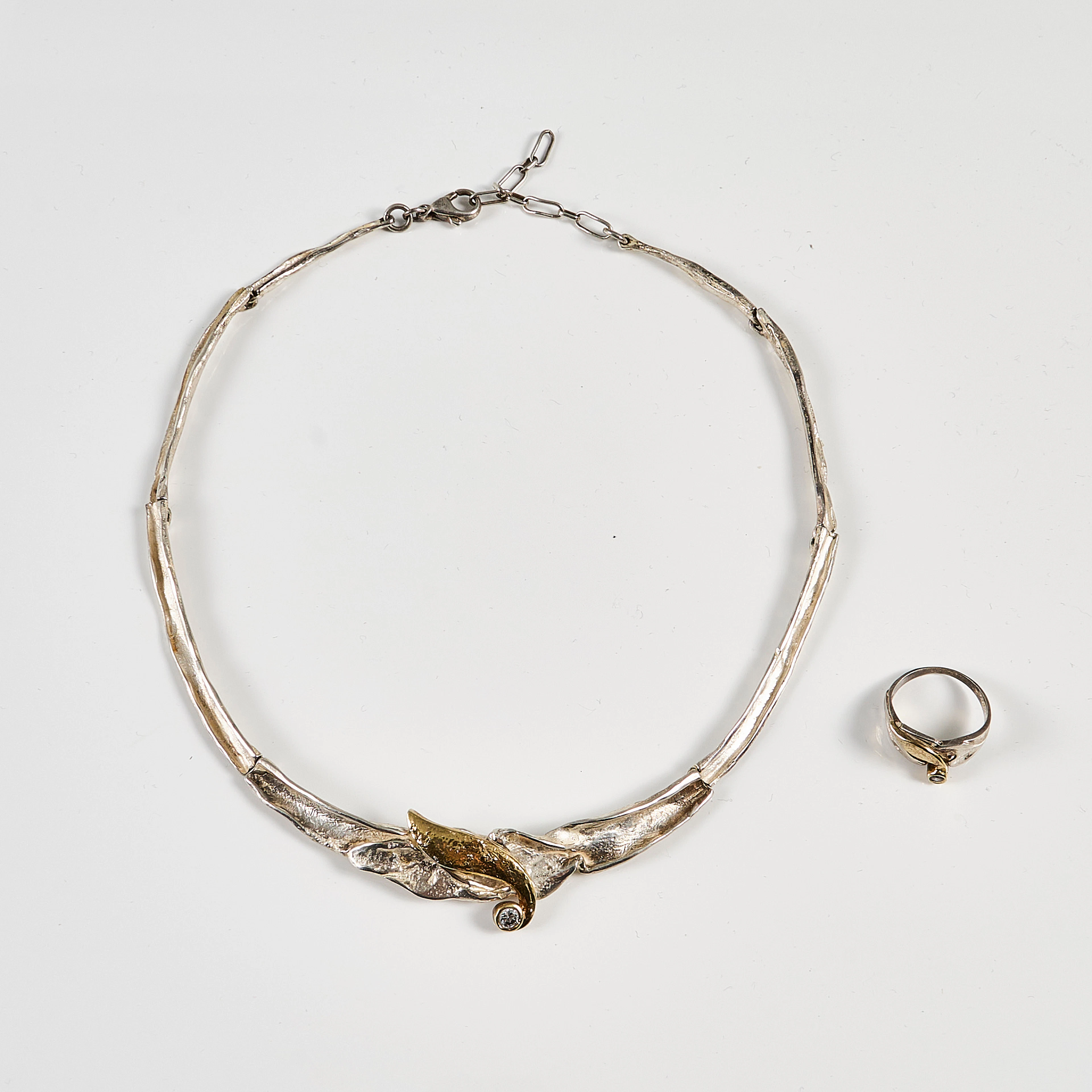 HALSBAND och RING, sterlingsilver.