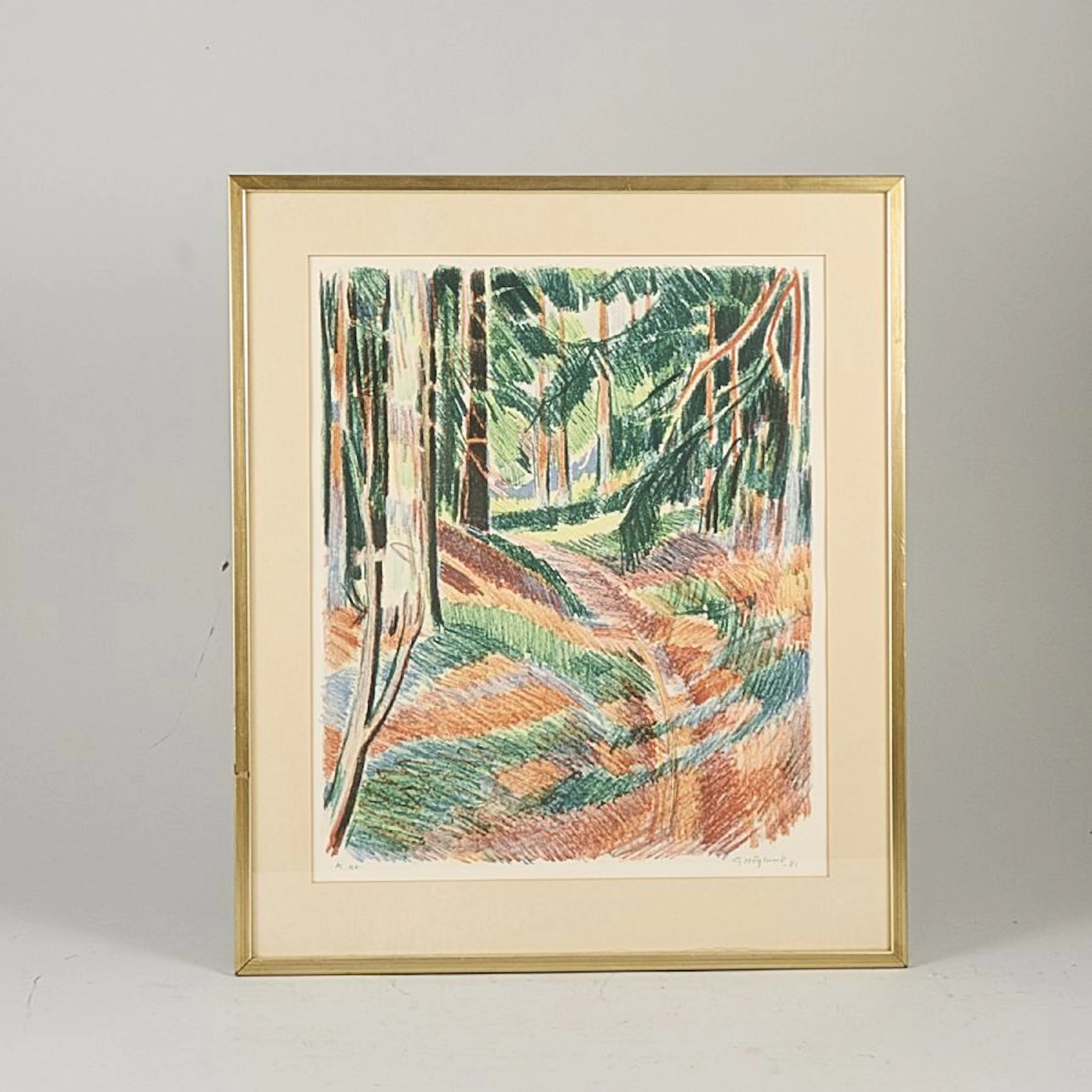 Färglitografi, Gustaf Höglund (1910-1994)