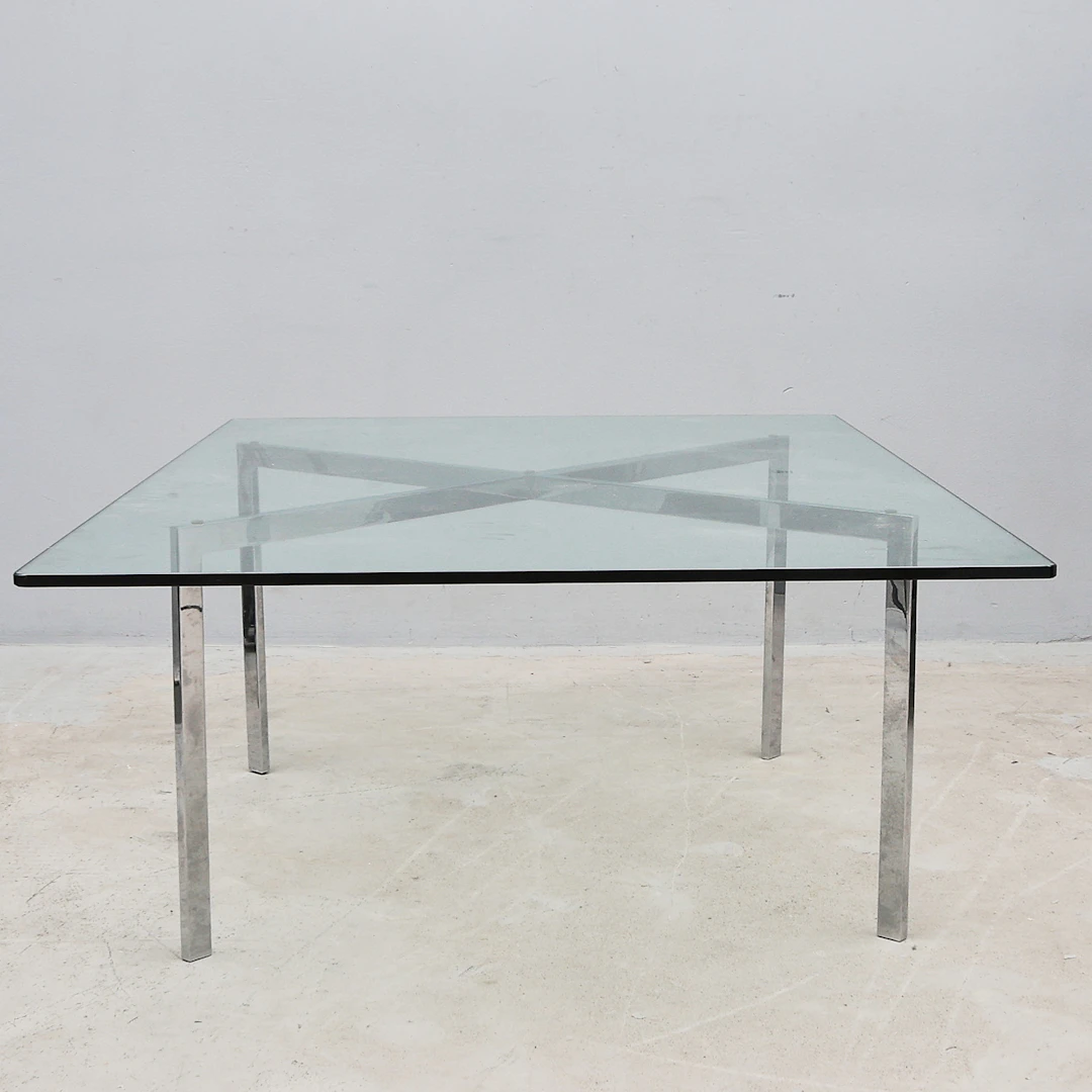 SOFFBORD, glas med metallunderede.