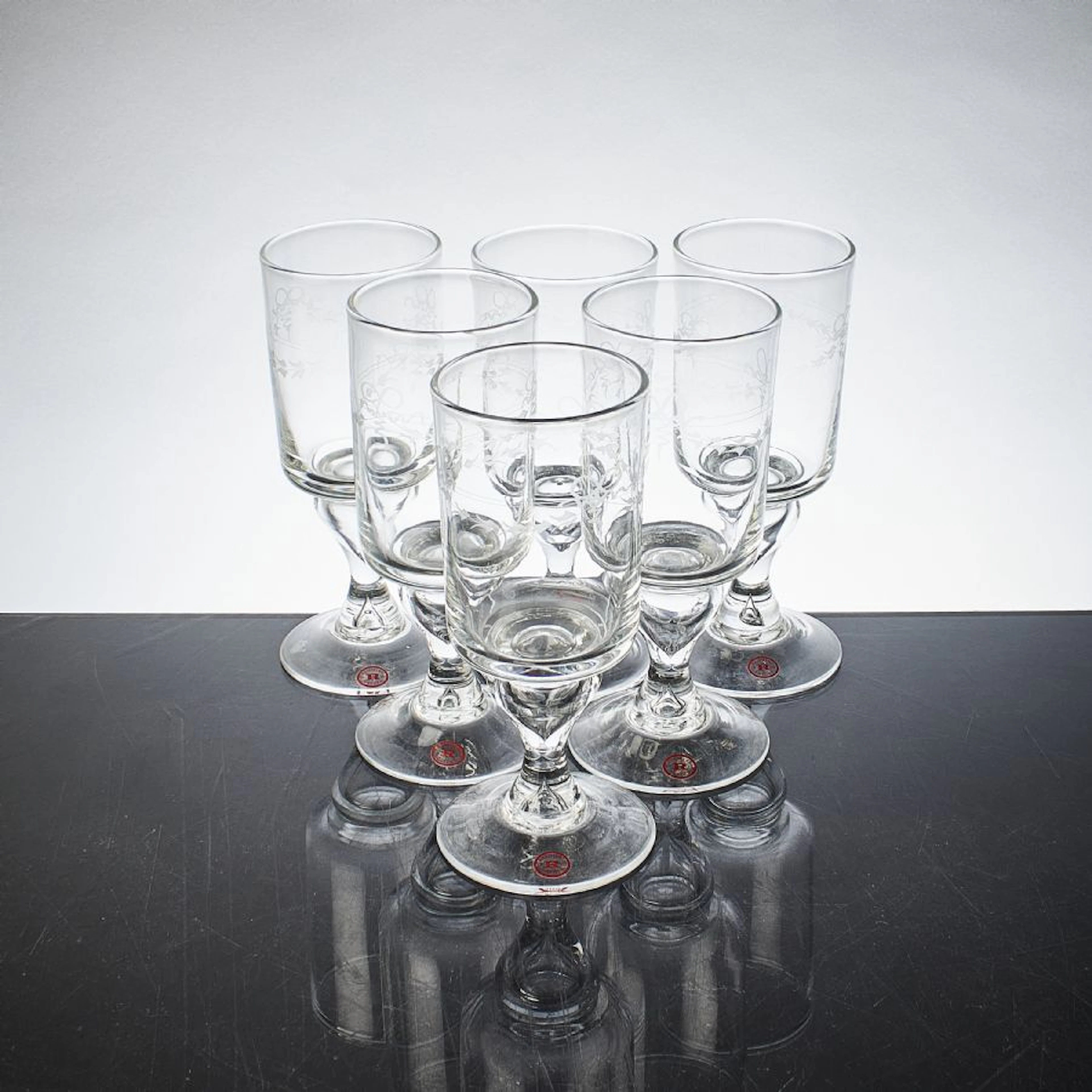 Rödvinsglas, 6 st. Reijmyre Glasbruk
