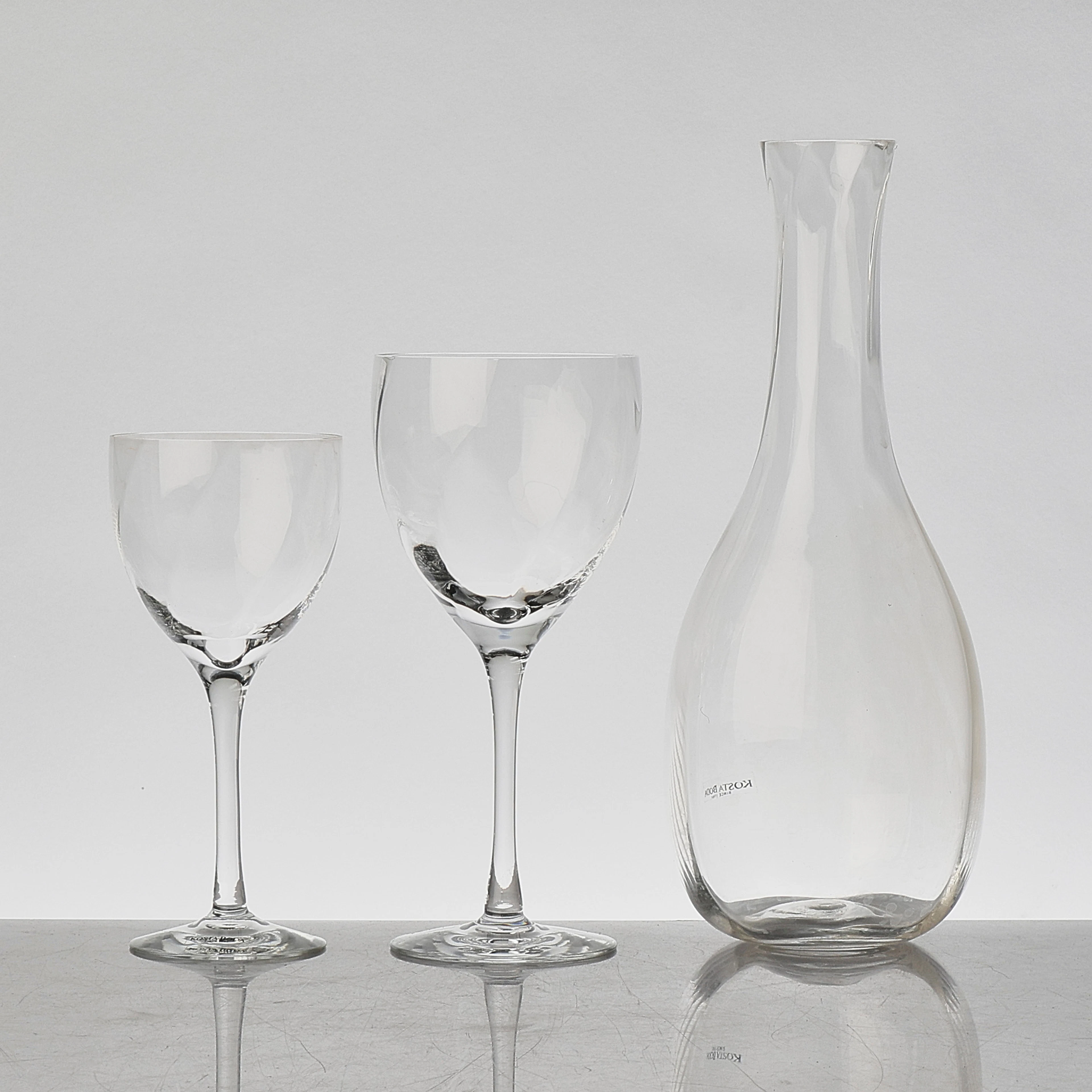 BERTIL VALLIEN. Glasservisdelar, 9 delar, Bertil Vallien, "Chateau"