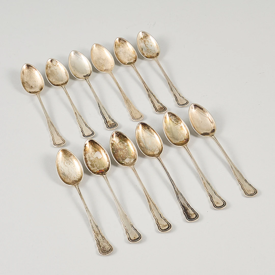 MOCKASKEDAR 12 stycken silver, vikt 140 gr ca.