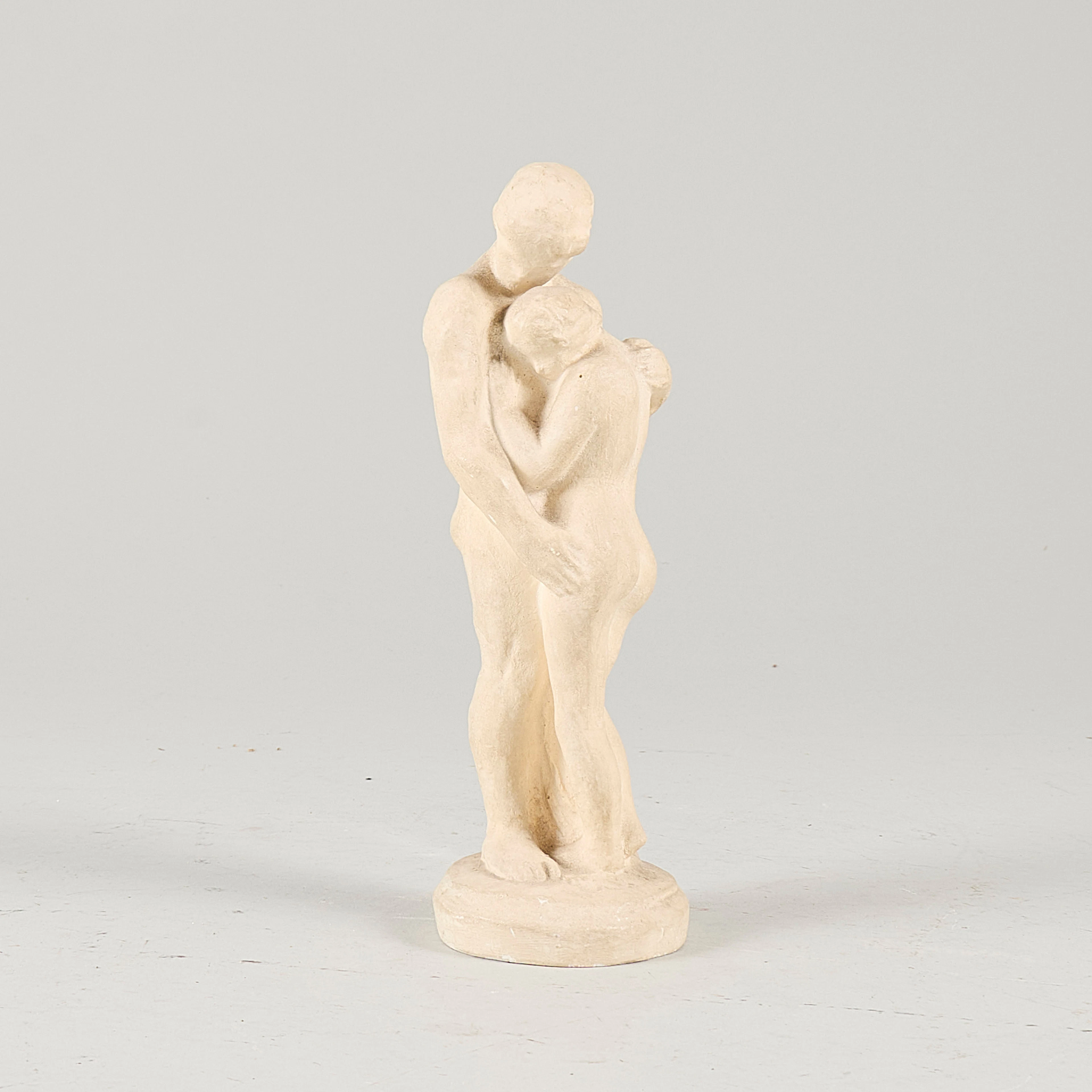 CARL ELDH. Skulptur, Gips, Par, signerad.