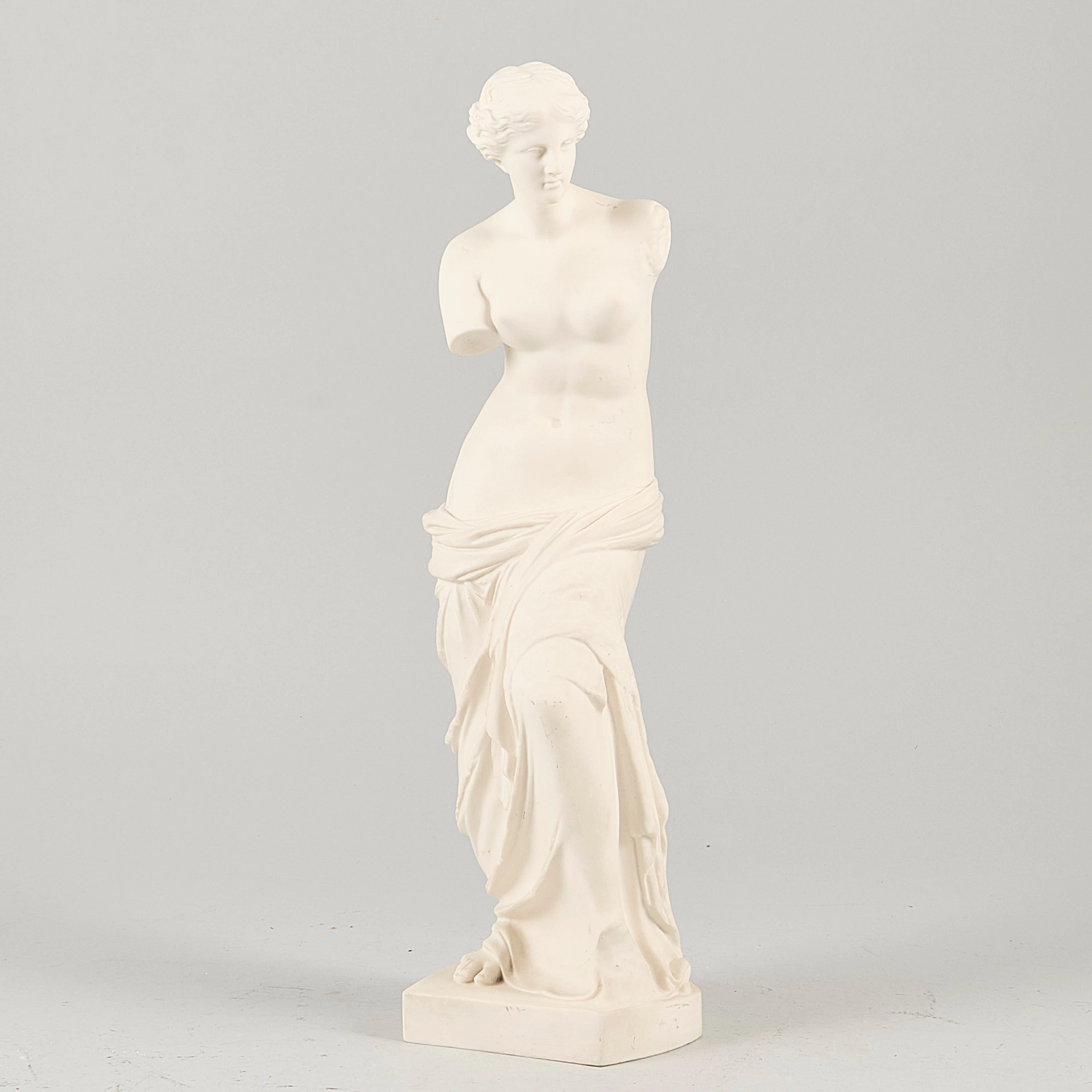 SKULPTUR, Venus från Milo, Gustafsberg, parian.