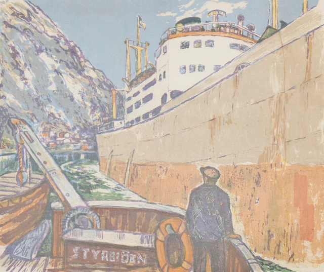 HARALD LINDBERG. Färglitografi, signerad, 25/50.