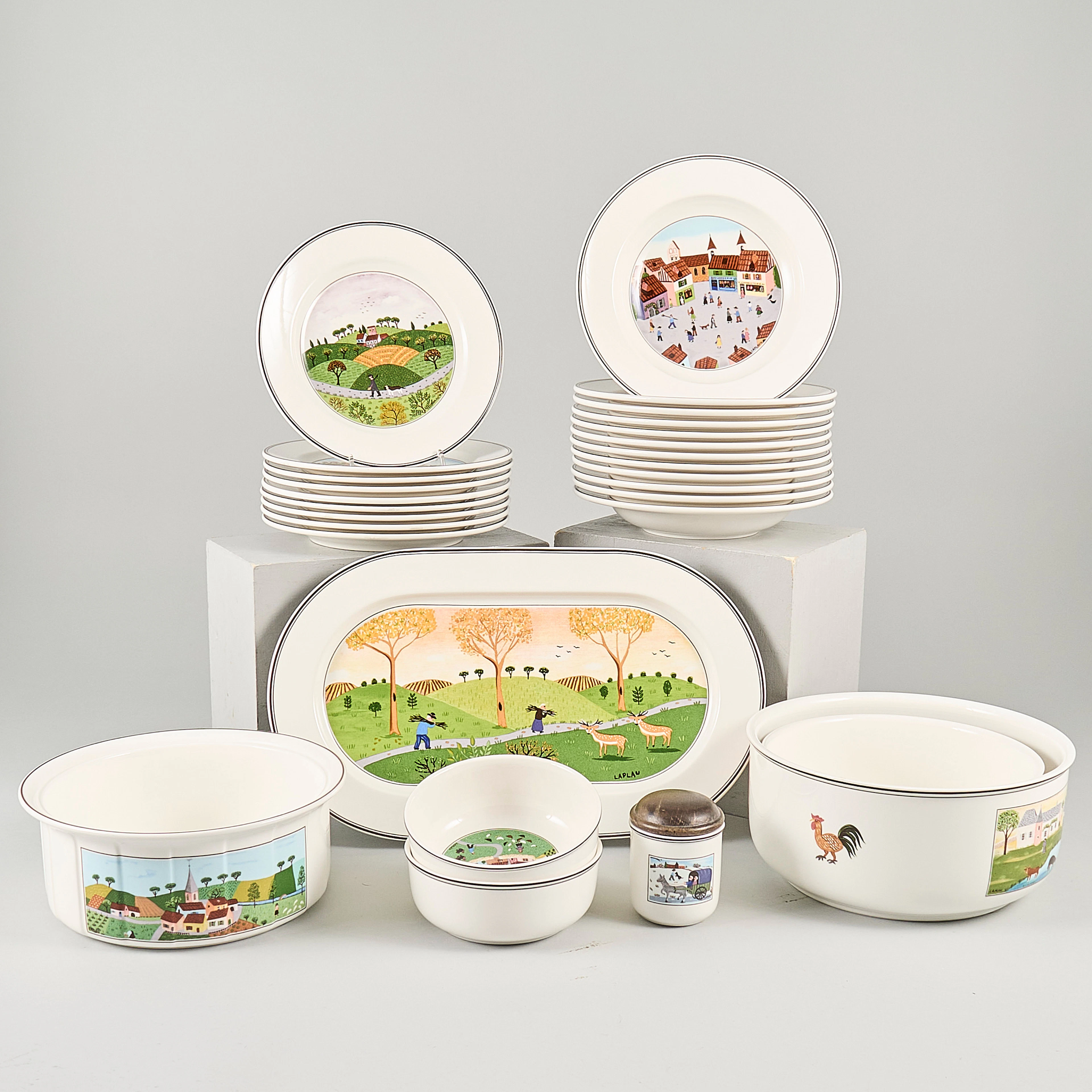 Matservisdelar VILLEROY & BOCH "Naïf', Gérard Laplau, 40 del.