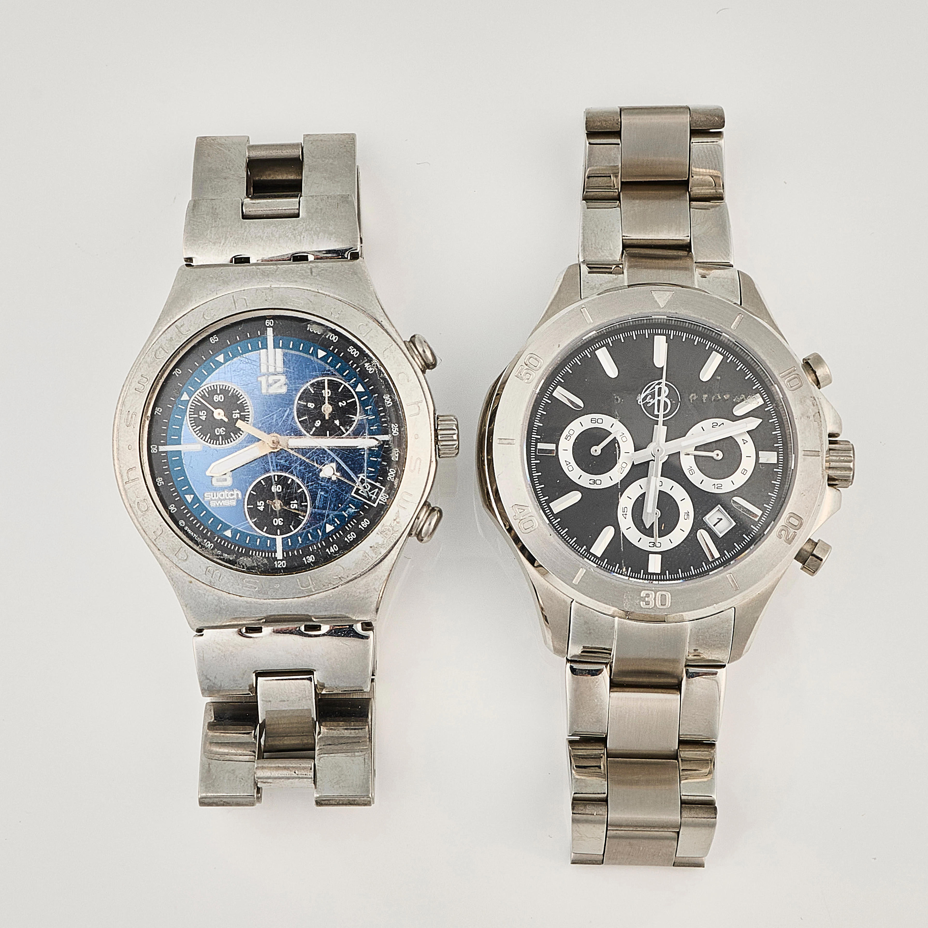HERRUR, 2 st, Swatch och By Billgrens, stål, quartz.