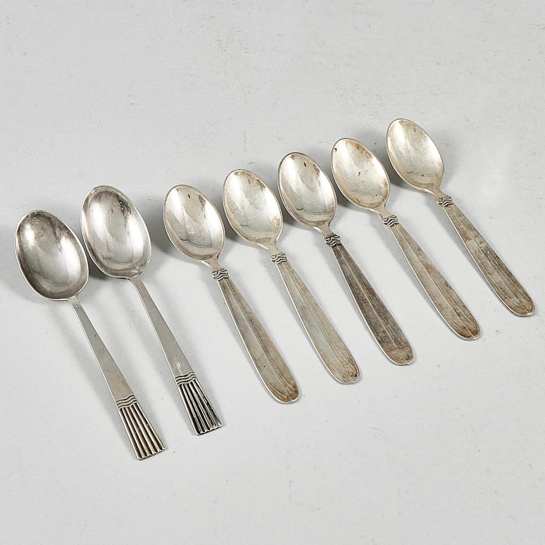 KAFFESKEDAR, 7 ST. silver.
