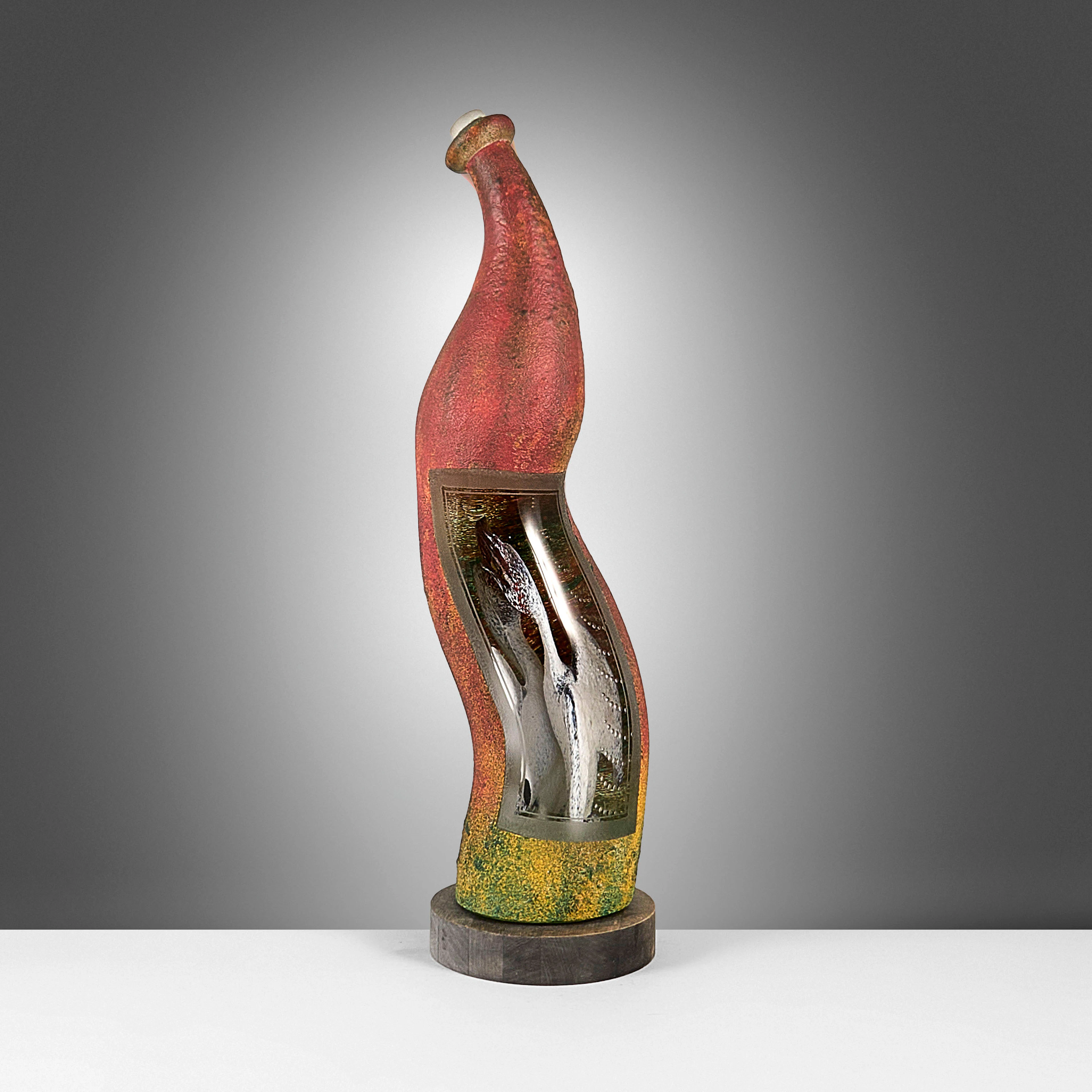 KJELL ENGMAN. Skulptur, Kosta Boda, "Unique", No 7273257.