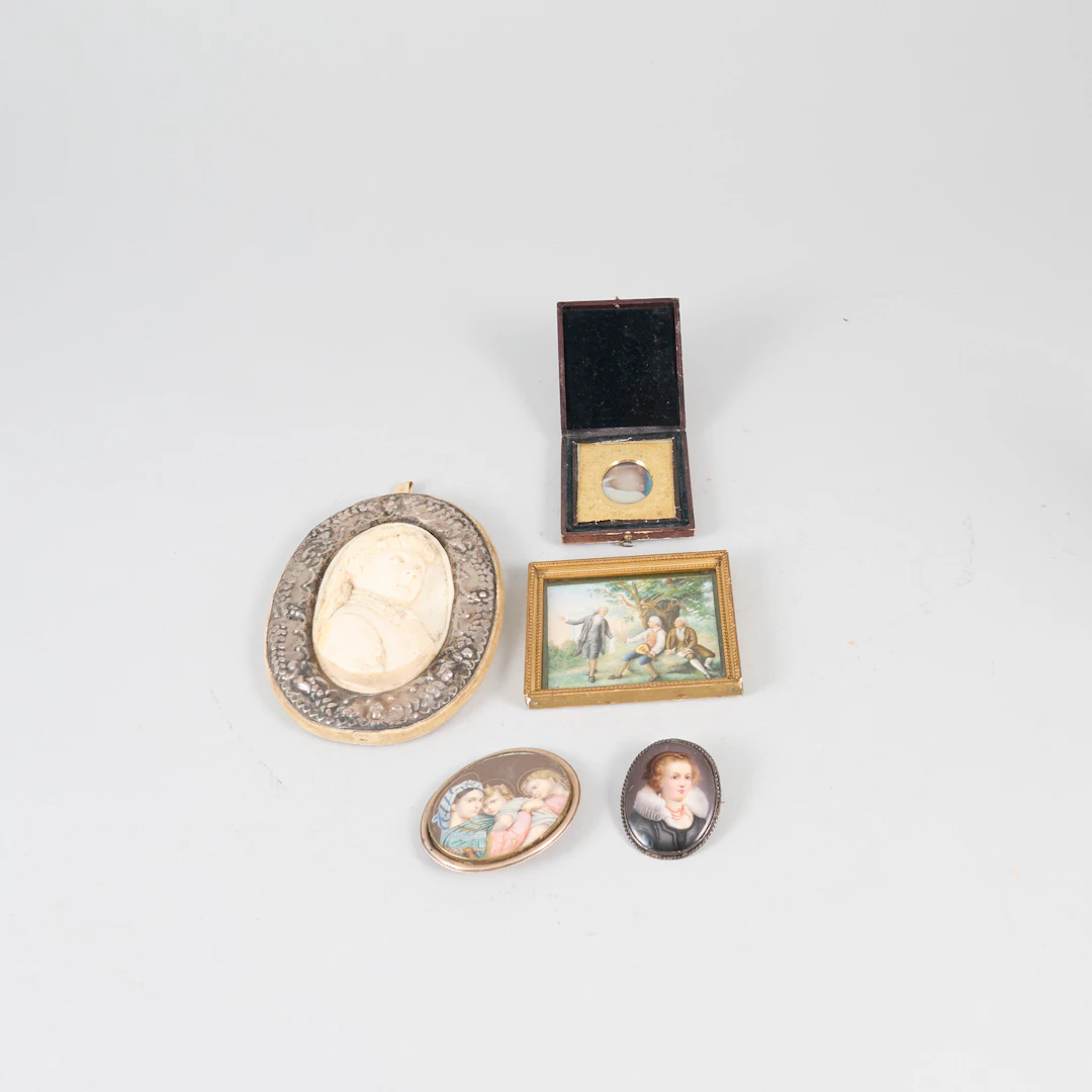 MINIATYRER, 5 del, 1800-tal.
