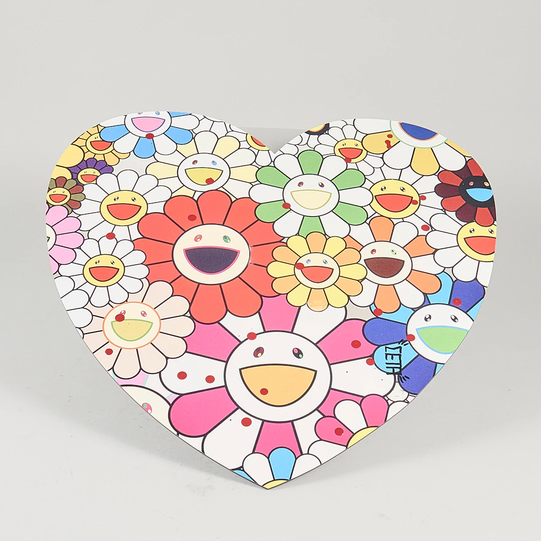 Blandteknik, Meta Pop, Heart, Takashi Murakami Flowers, sigerad, numrerad