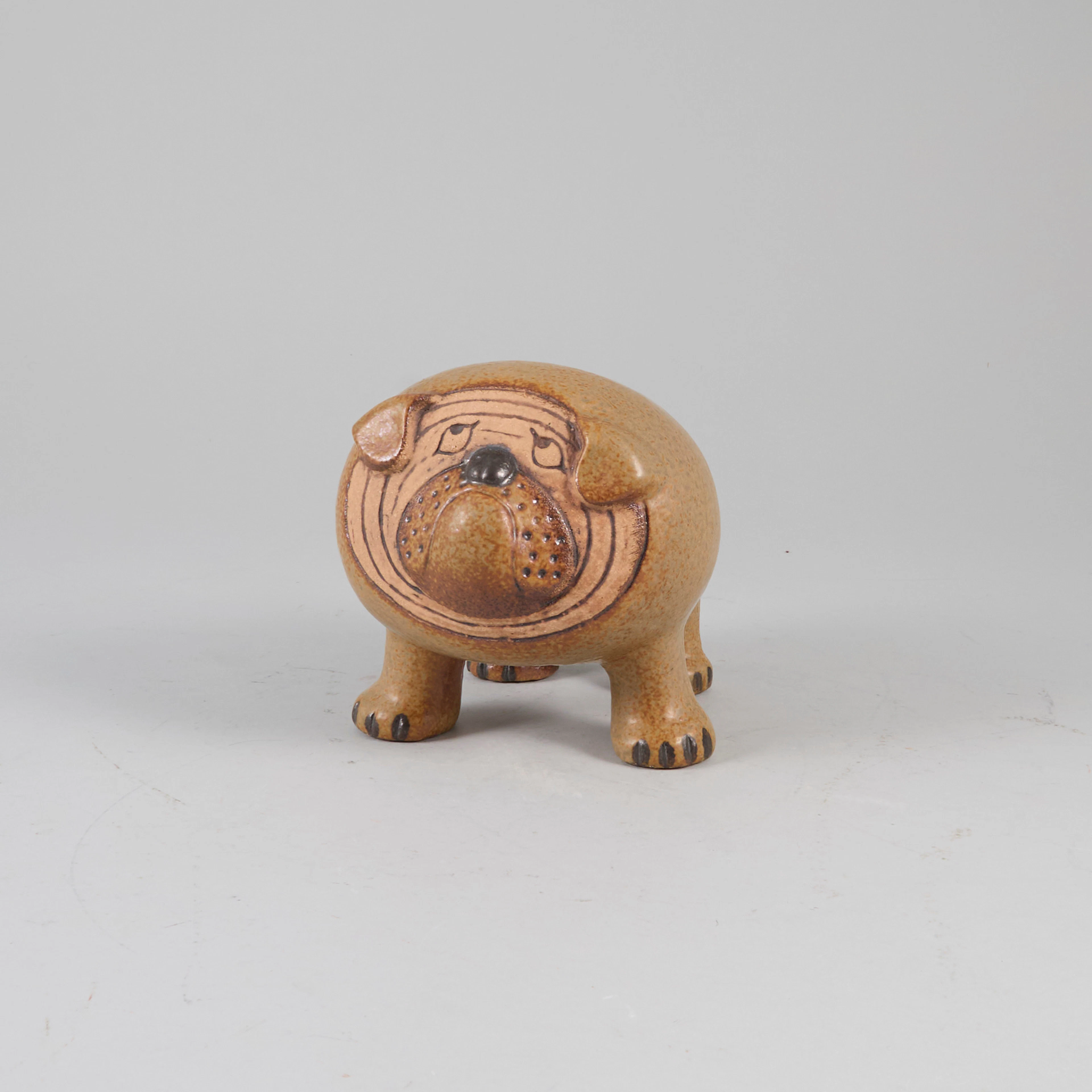 LISA LARSON. Figurin, "Bulldog Midi" ur serien Kennel, Gustavsberg.