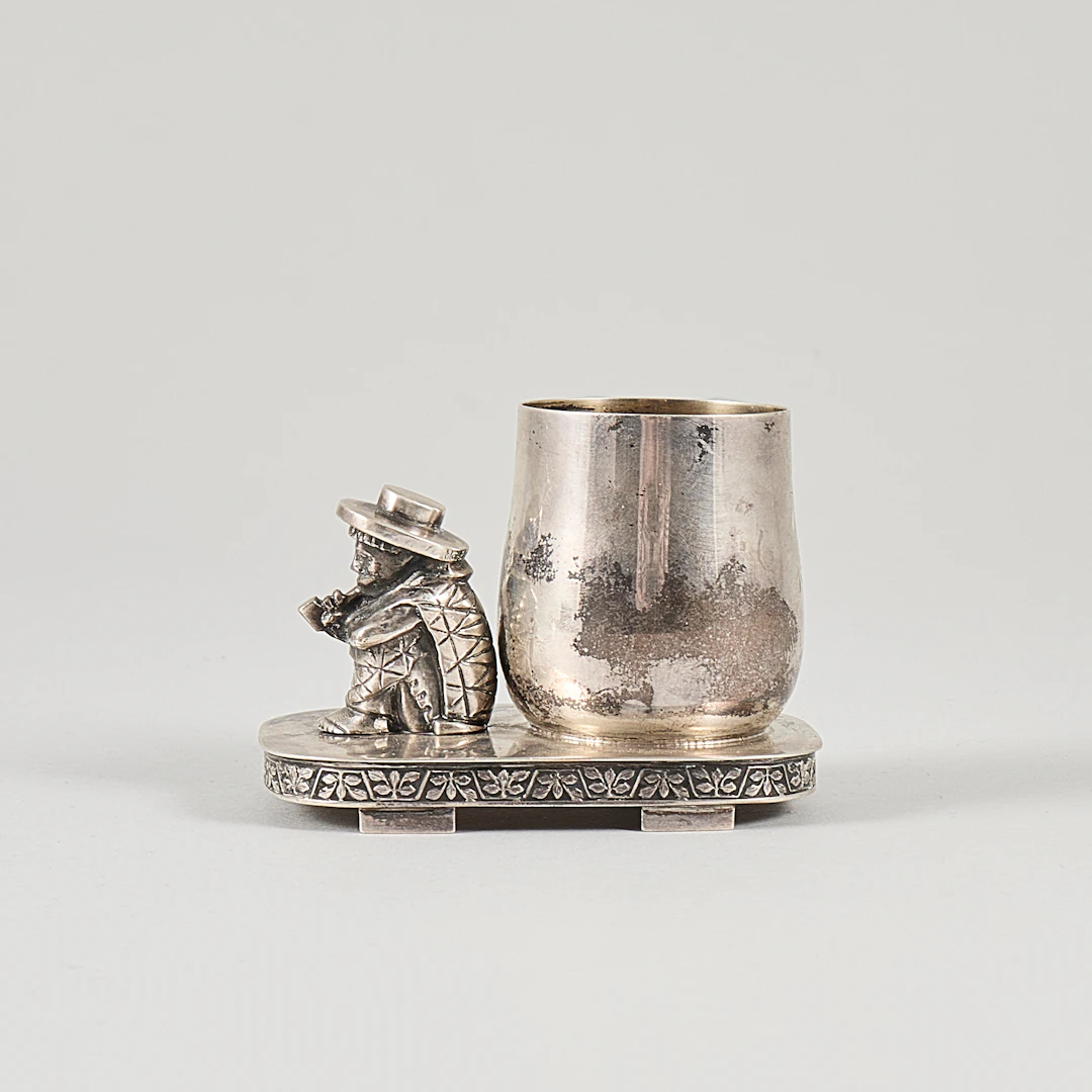CIGARETTSTÄLL silver figural, MGAB, Vikt 105 gr ca.
