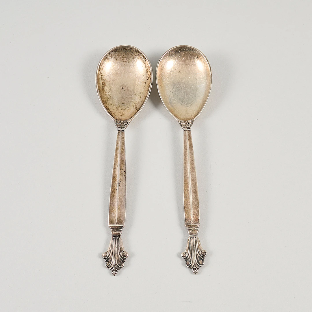 SKEDAR 2 stycken silver Georg Jensen, vikt 70 gr ca.
